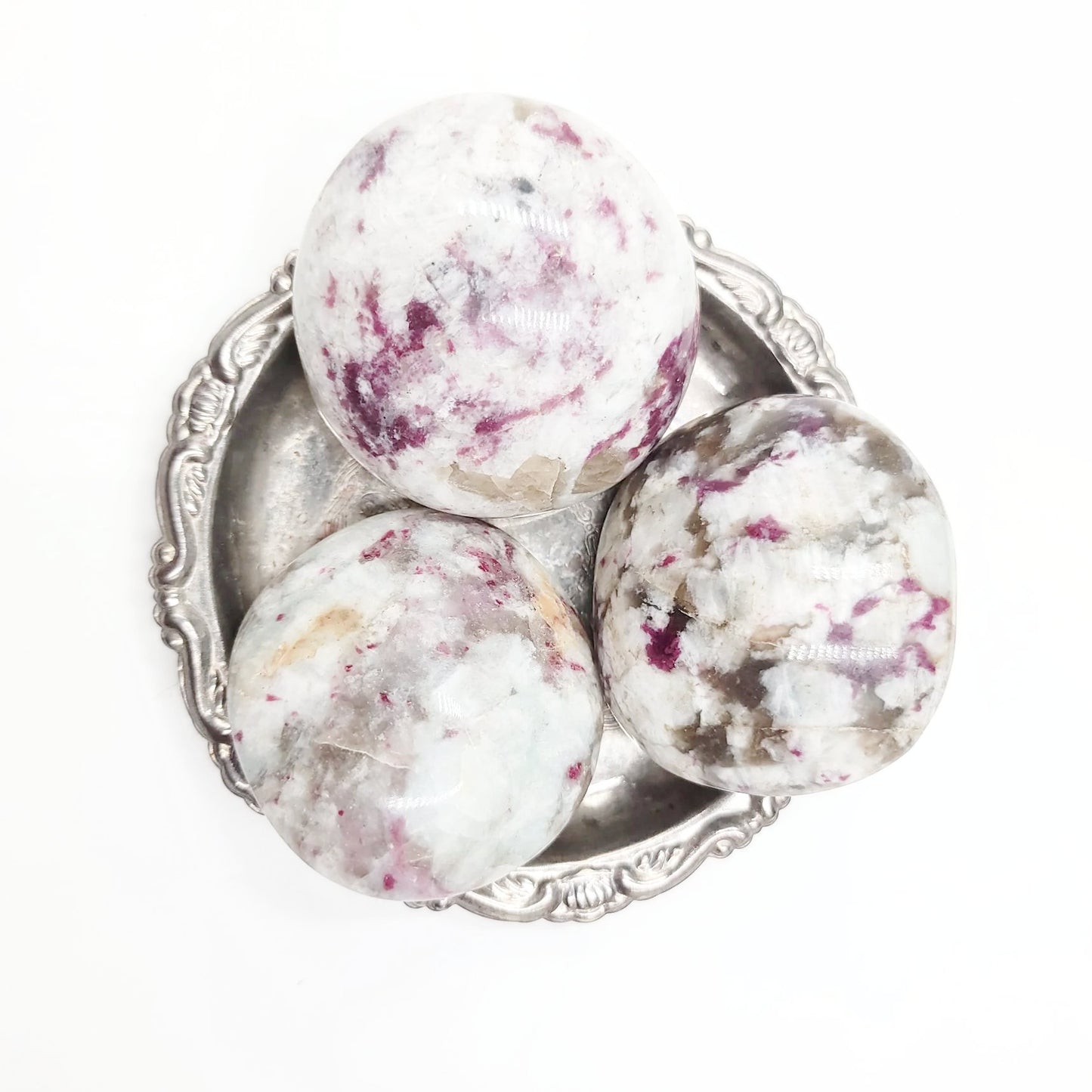 Pink Tourmaline Palm Stone Gallet