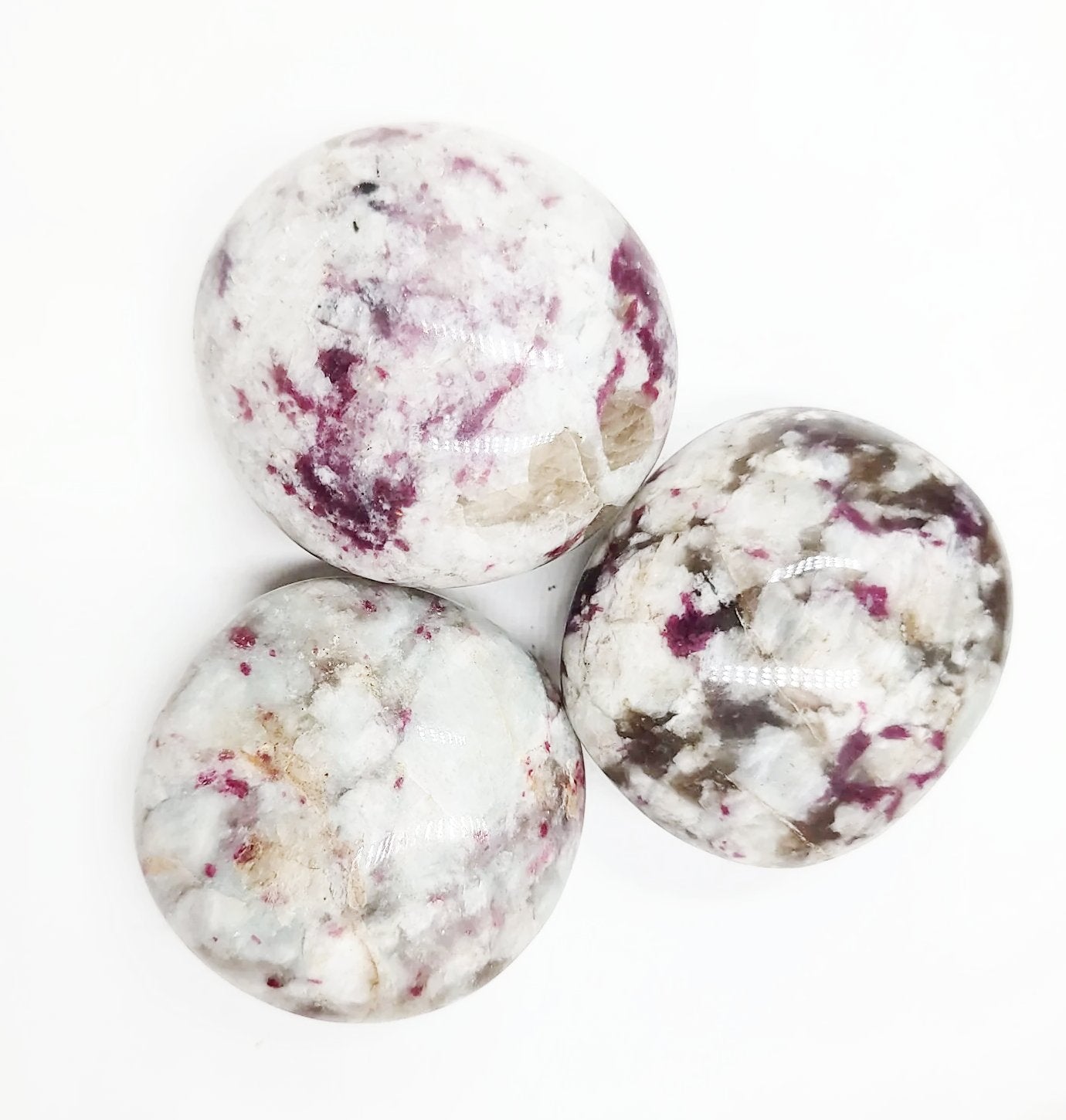 Pink Tourmaline Palm Stone Gallet