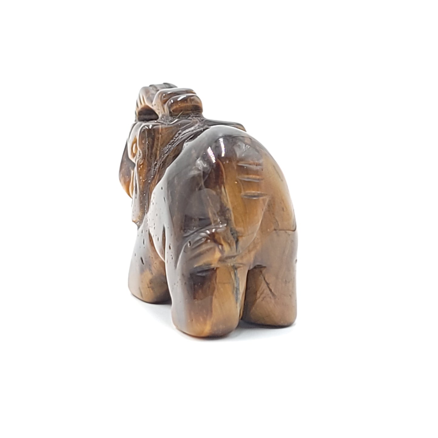 Tiger Eye Elephant Figurine 2" 50mm