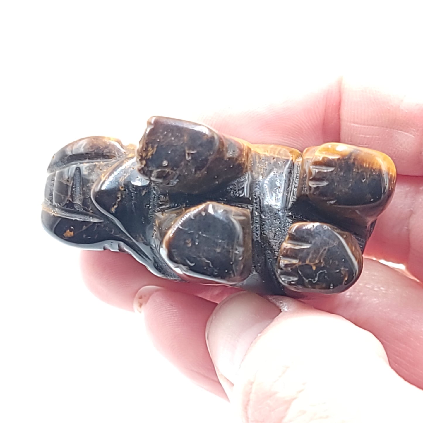 Tiger Eye Elephant Figurine 2" 50mm