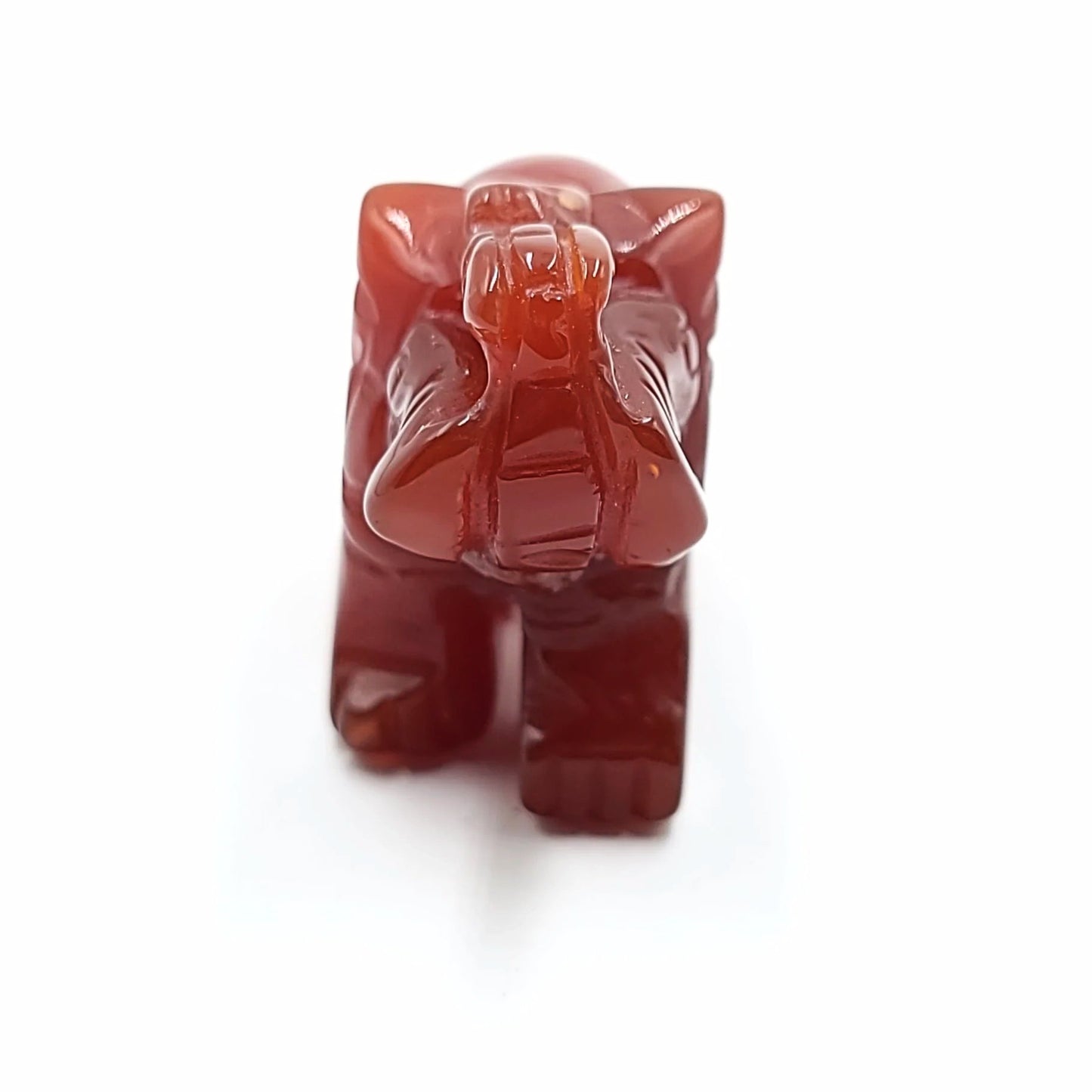 Carnelian Elephant Figurine 2" 50mm - Elevated Metaphysical