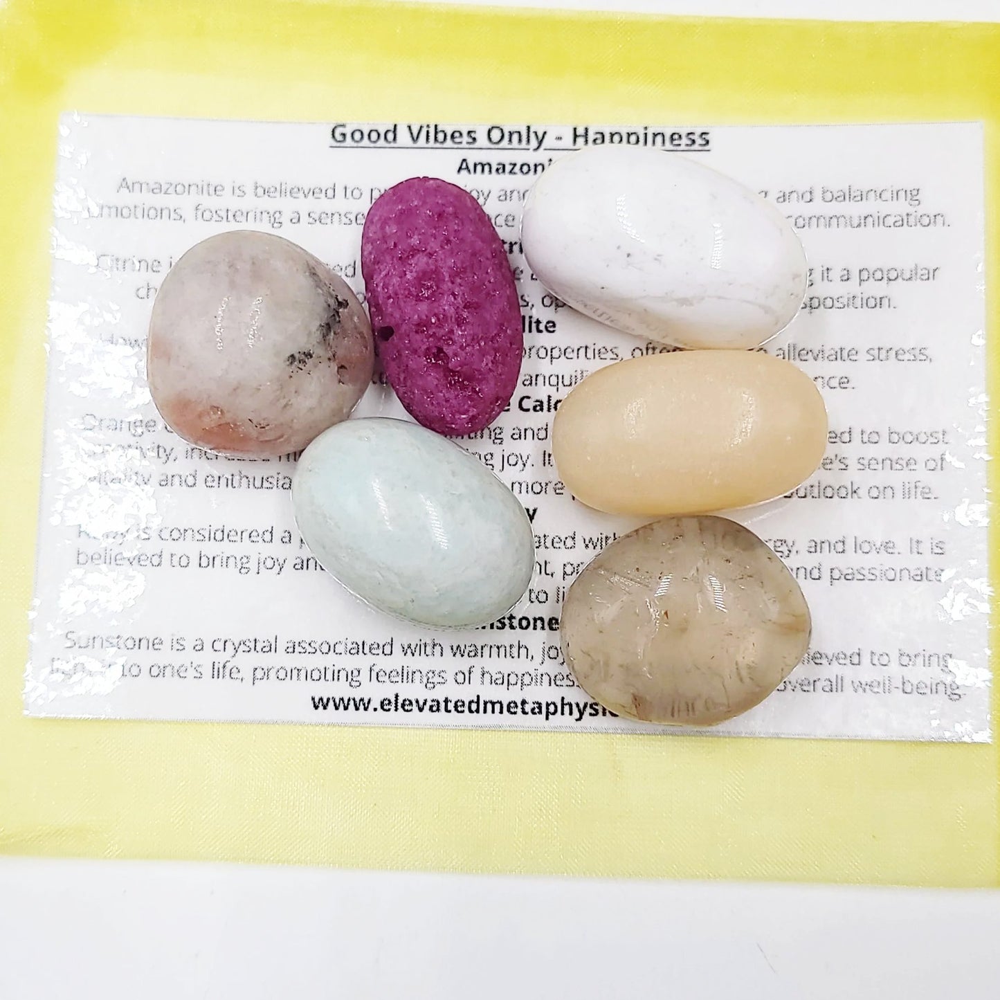 Good Vibes Only - Happy Stone Set - Elevated Metaphysical