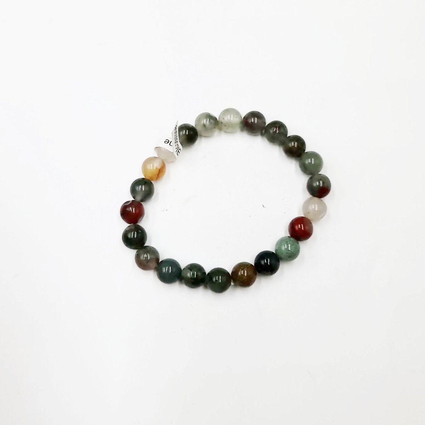 African Bloodstone Bead Bracelet 8mm - Elevated Metaphysical