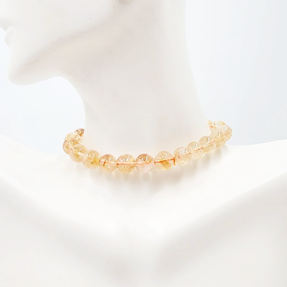 Citrine Bracelet 8mm Bead Bracelet