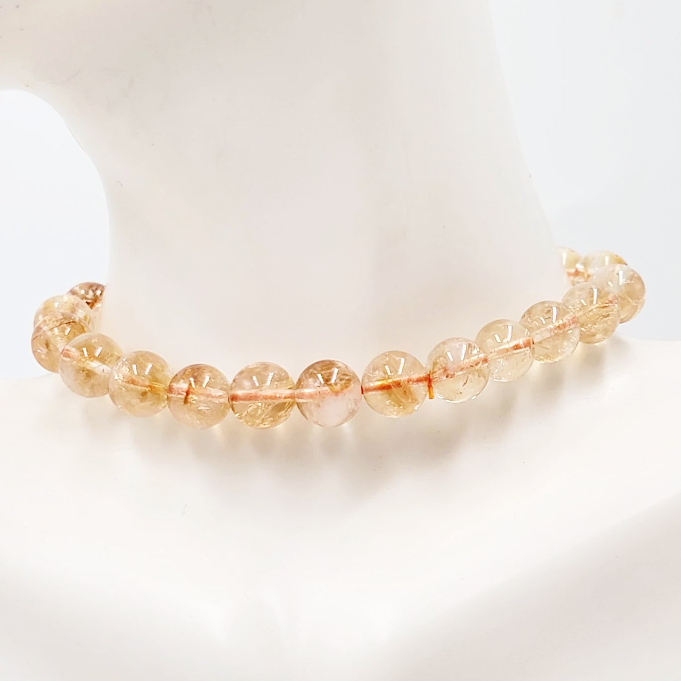 Citrine Bracelet 8mm Bead Bracelet