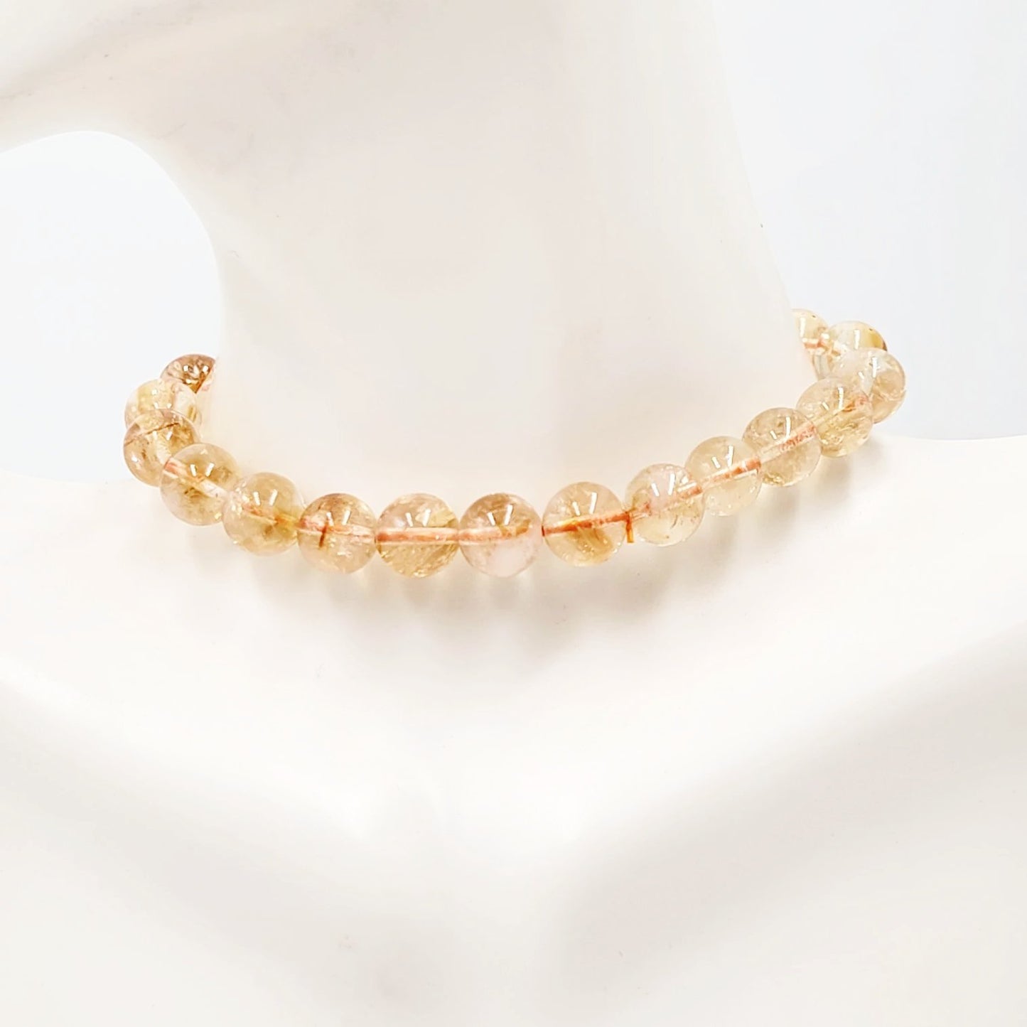 Citrine Bracelet 8mm Bead Bracelet