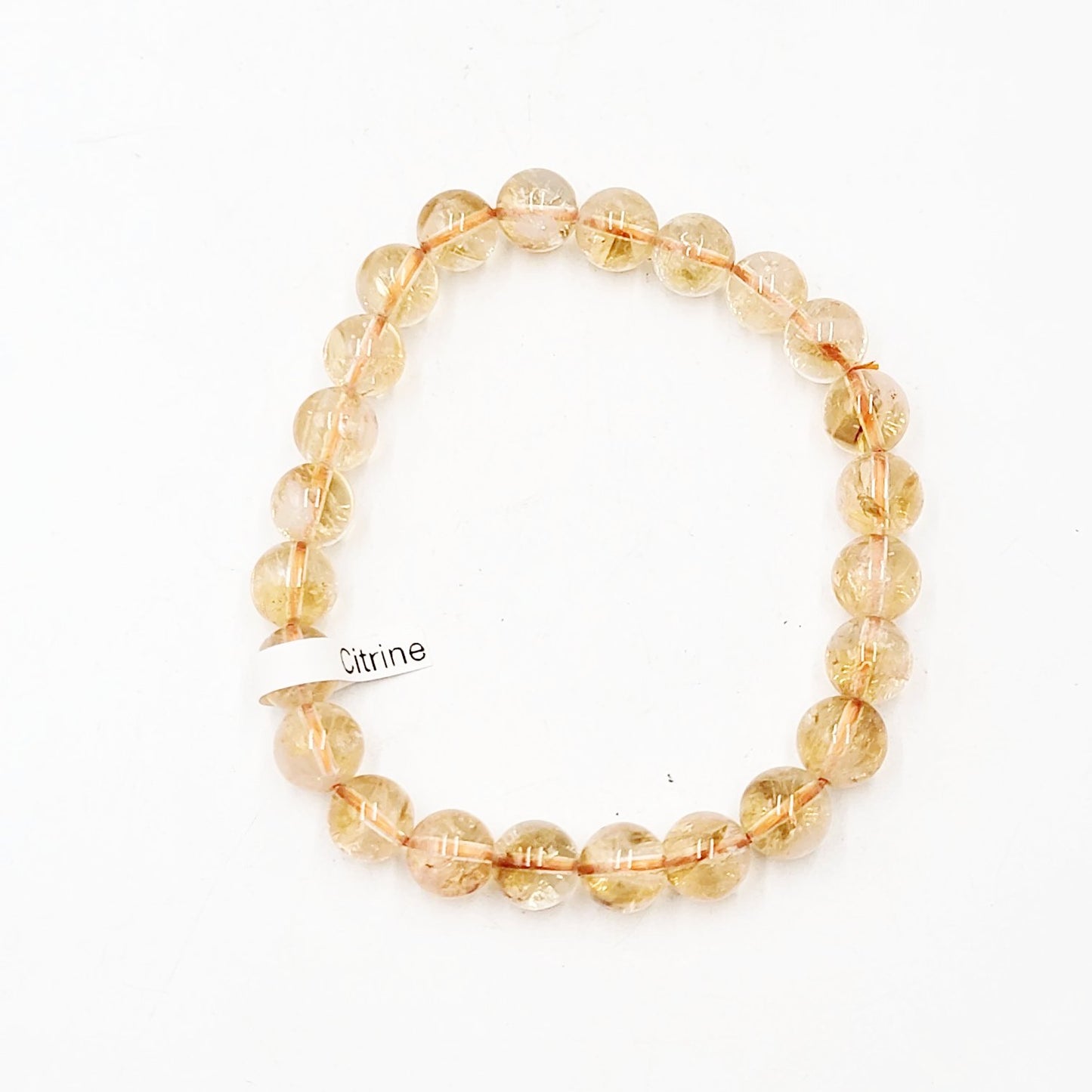 Citrine Bracelet 8mm Bead Bracelet