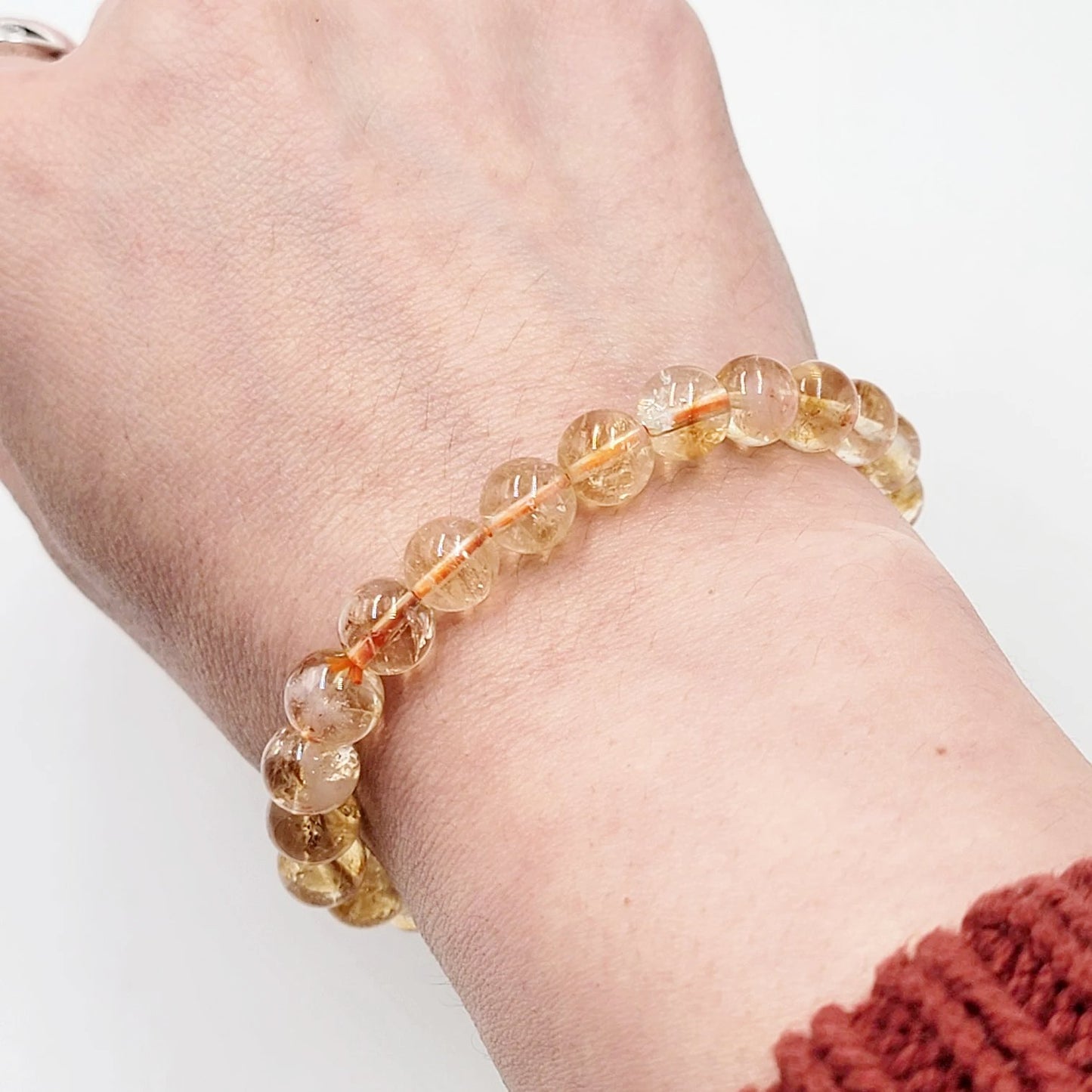 Citrine Bracelet 8mm Bead Bracelet