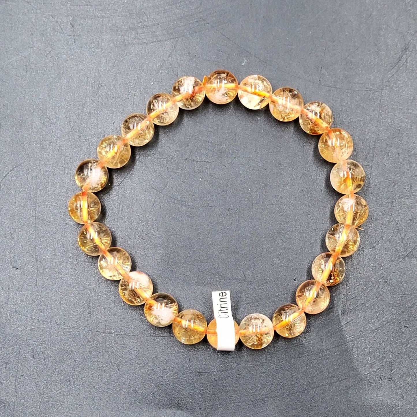 Citrine Bracelet 8mm Bead Bracelet