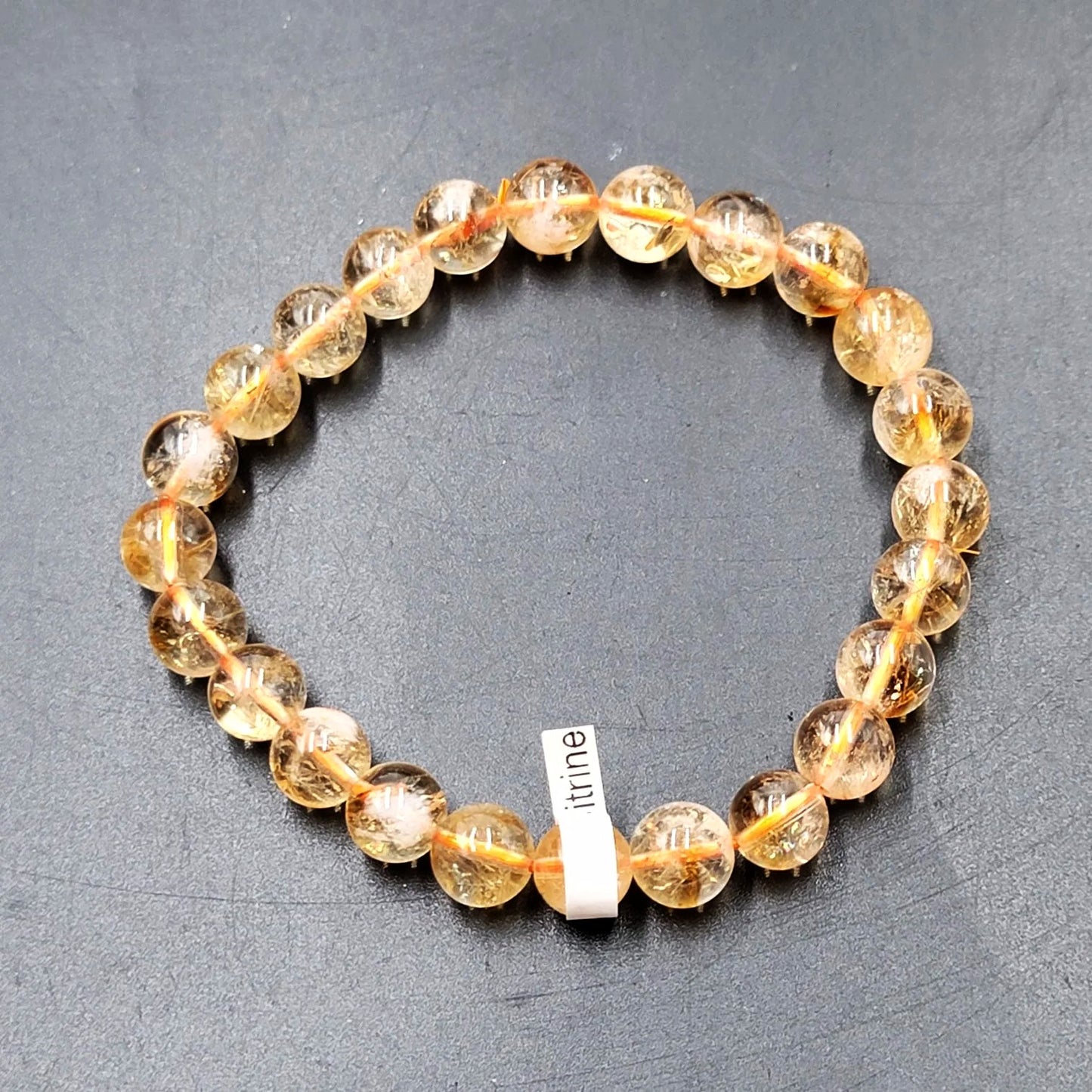 Citrine Bracelet 8mm Bead Bracelet
