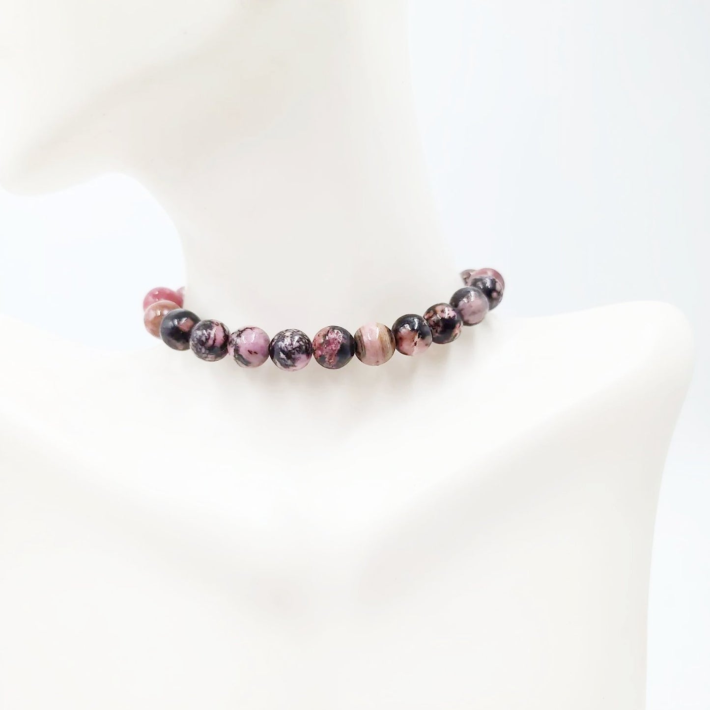 Rhodonite Bracelet 8mm Bead Bracelet - Elevated Metaphysical