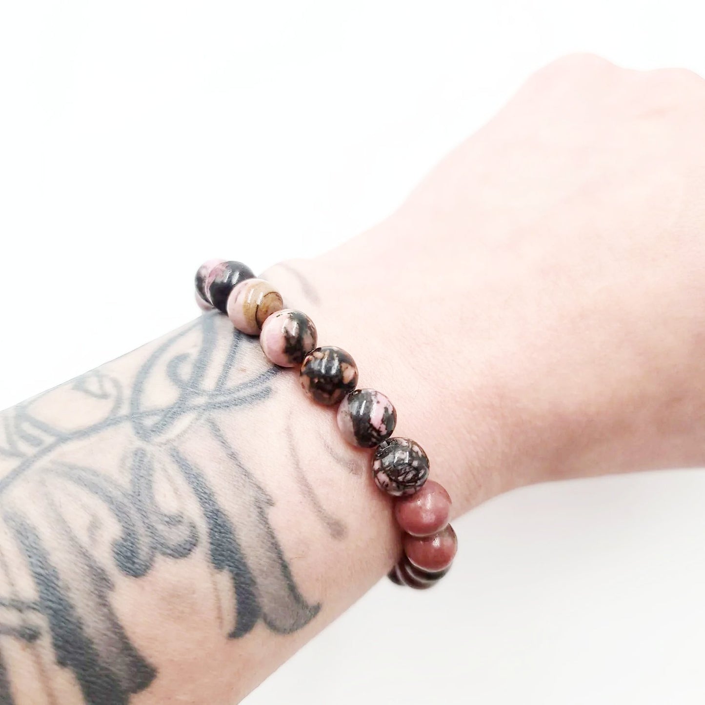Rhodonite Bracelet 8mm Bead Bracelet - Elevated Metaphysical