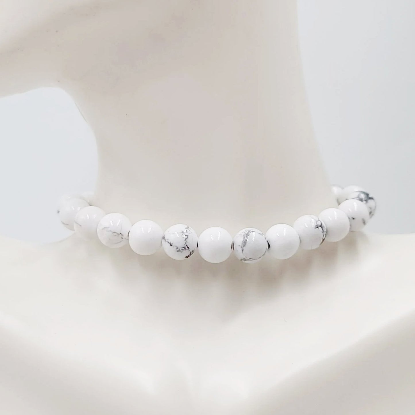 Howlite Bracelet 8mm Bead Bracelet - Elevated Metaphysical