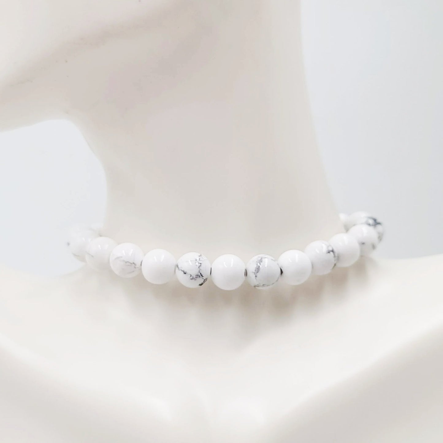 Howlite Bracelet 8mm Bead Bracelet - Elevated Metaphysical