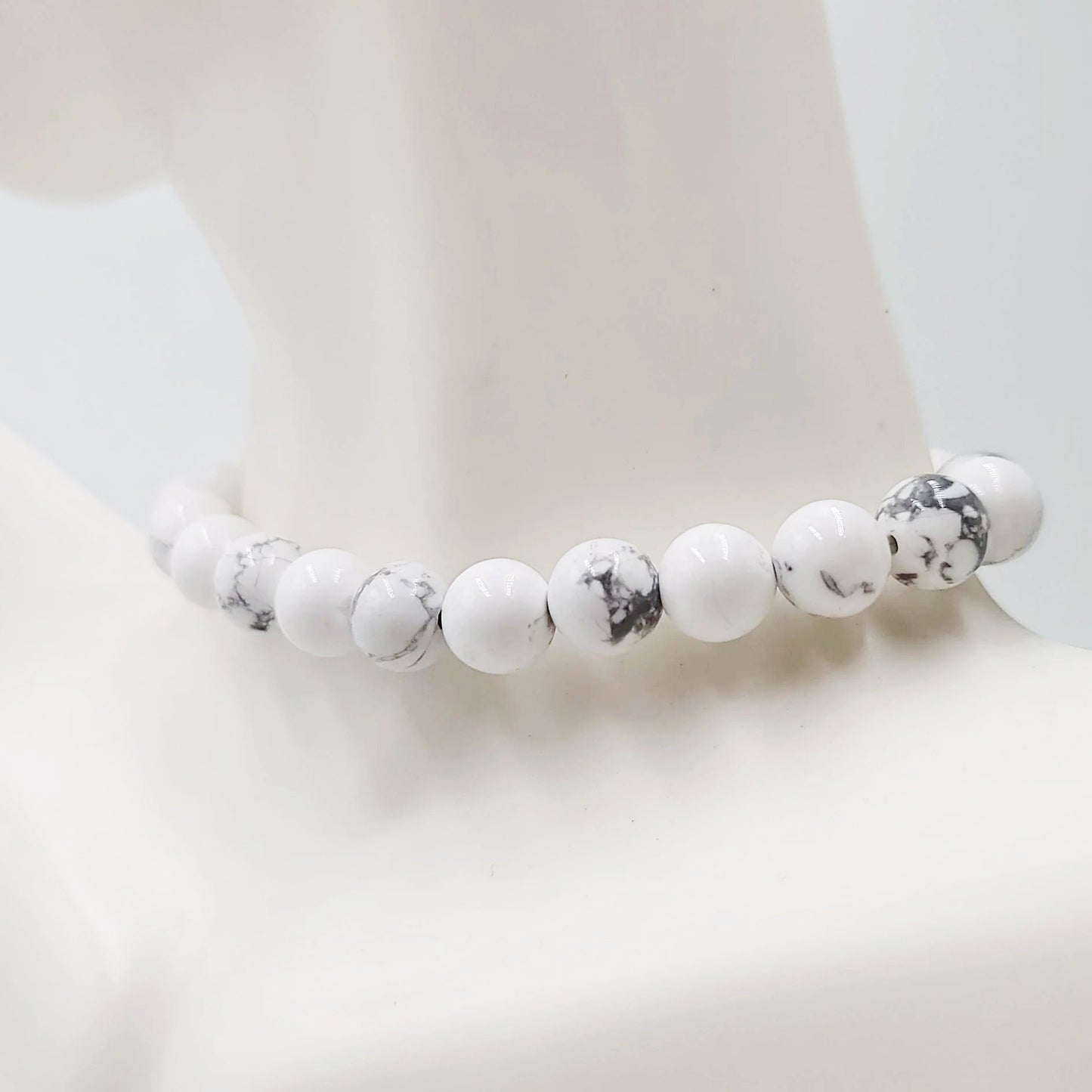 Howlite Bracelet 8mm Bead Bracelet - Elevated Metaphysical