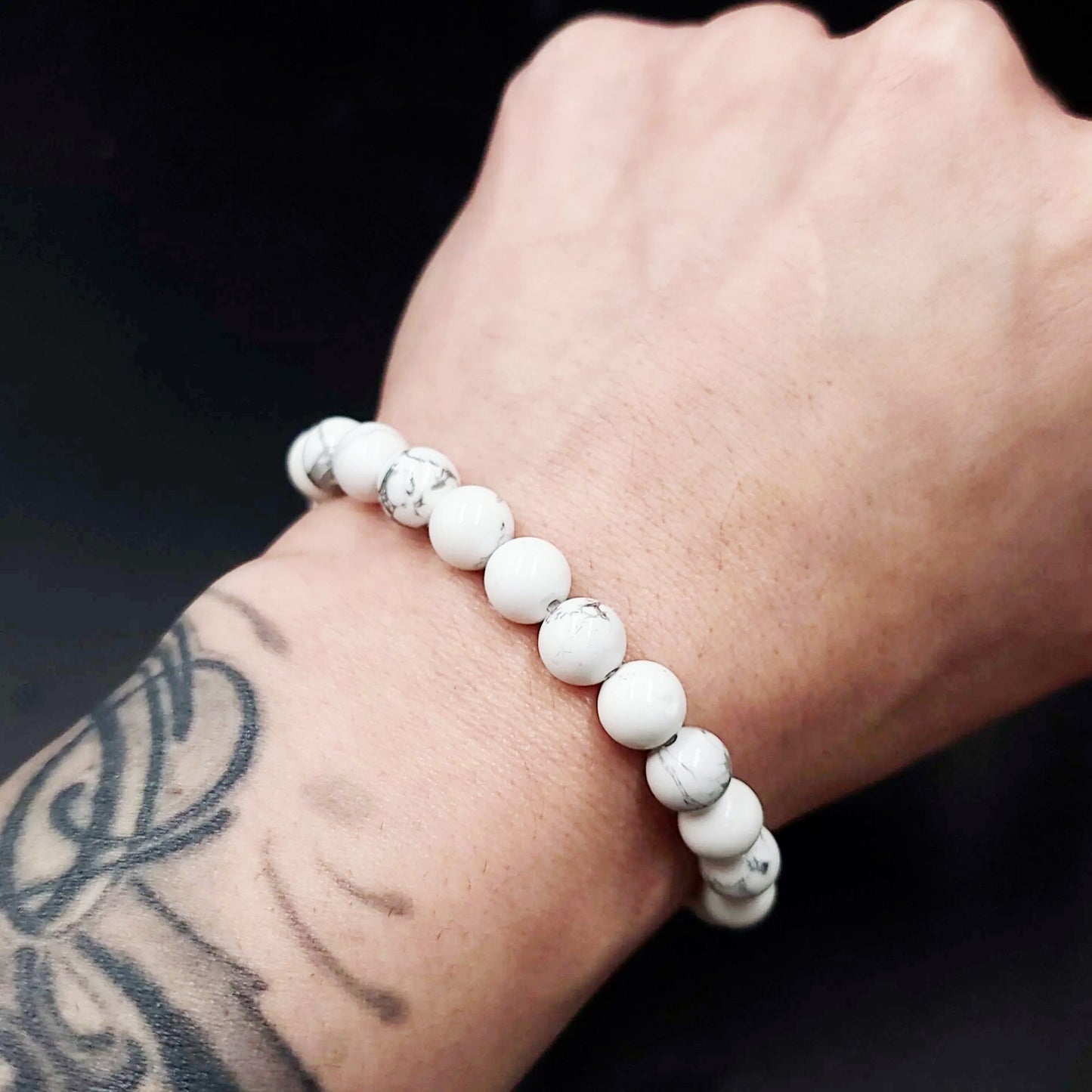 Howlite Bracelet 8mm Bead Bracelet - Elevated Metaphysical