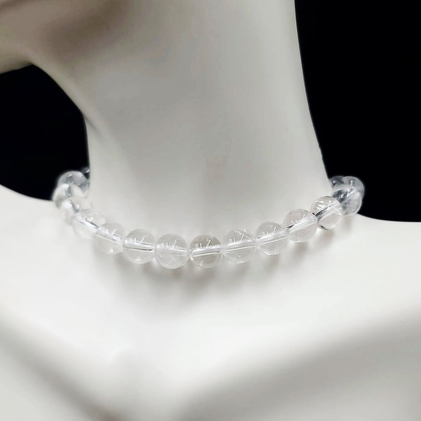 Clear Quartz Bead Bracelet 8mm - Elevated Metaphysical