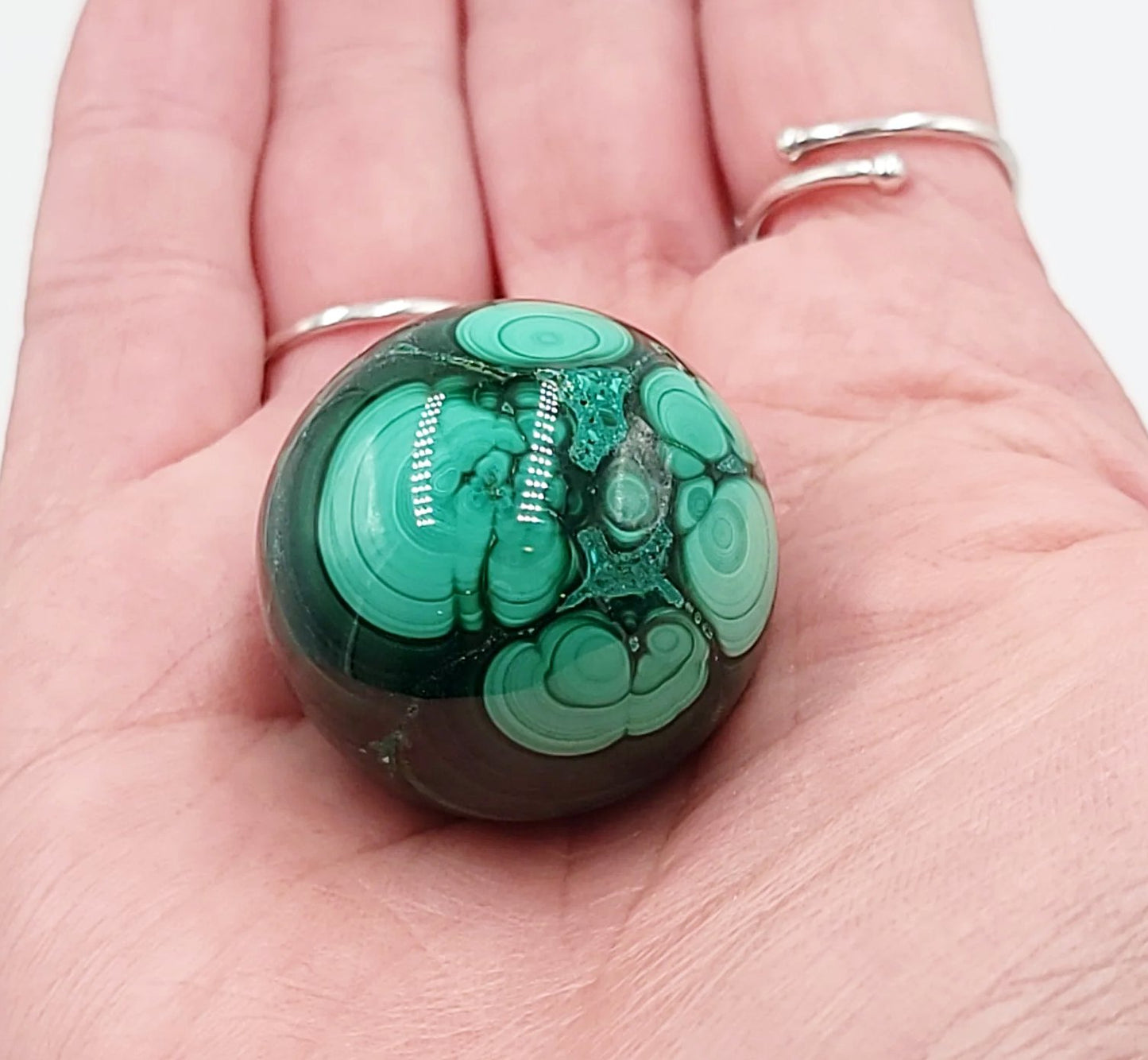 Malachite Sphere 30mm 55g - Elevated Metaphysical