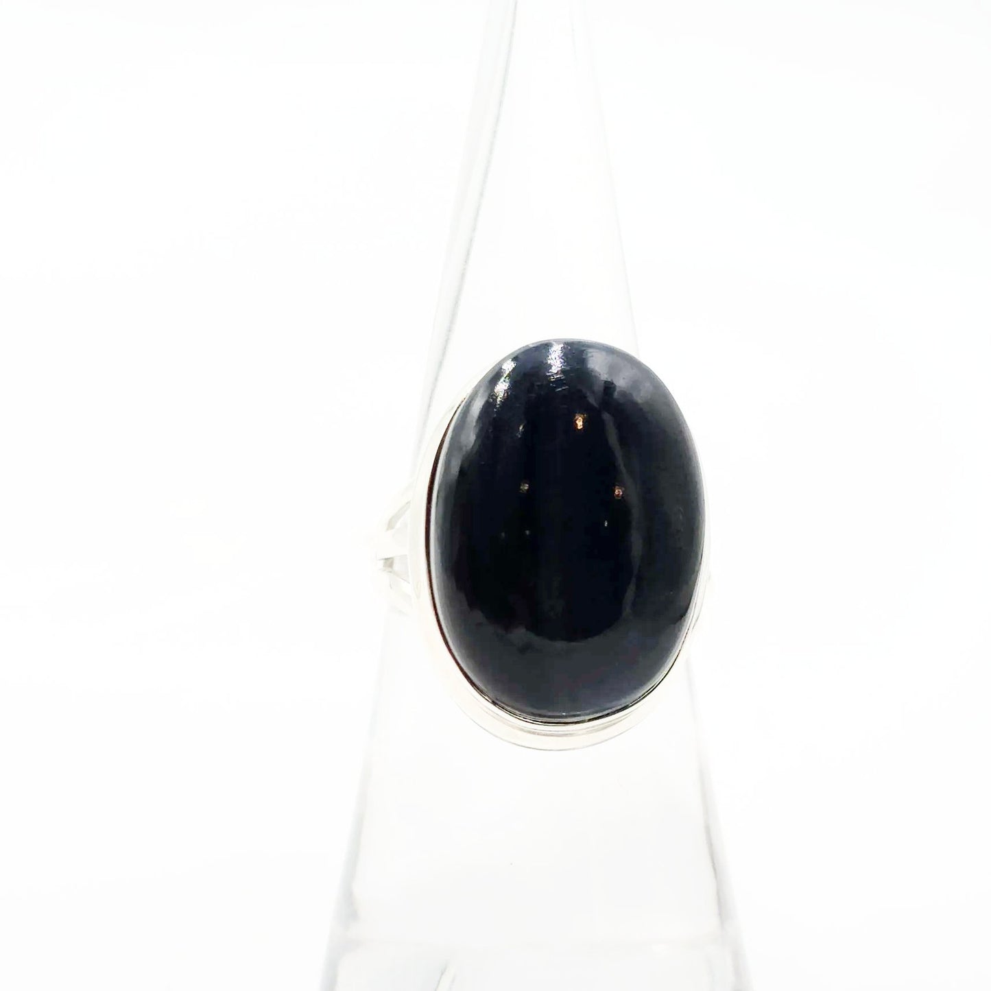 Blue Tiger Eye Ring Sterling Silver Size 7 Solitaire - Elevated Metaphysical