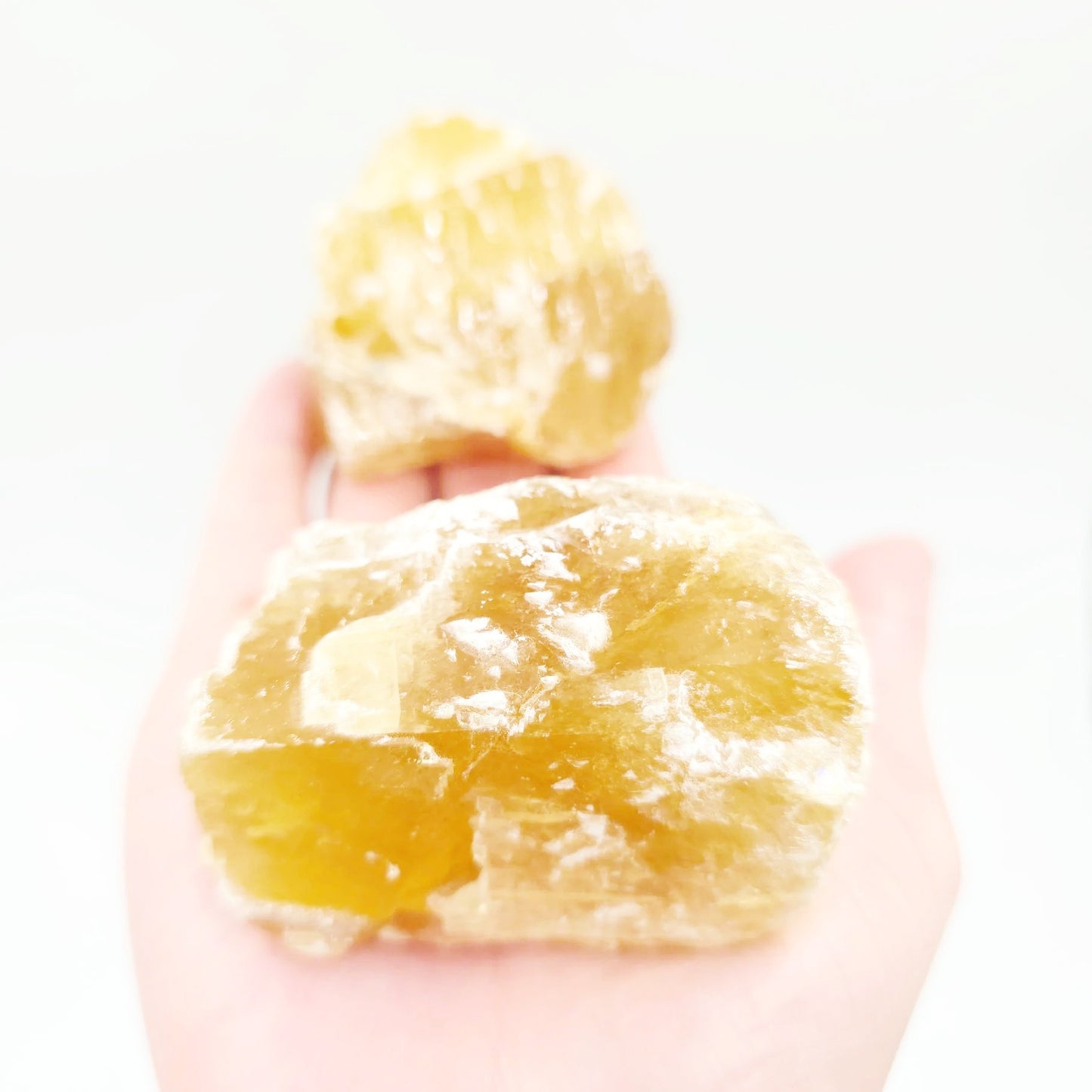 Honey Calcite Rough Stone "Large" - Elevated Metaphysical