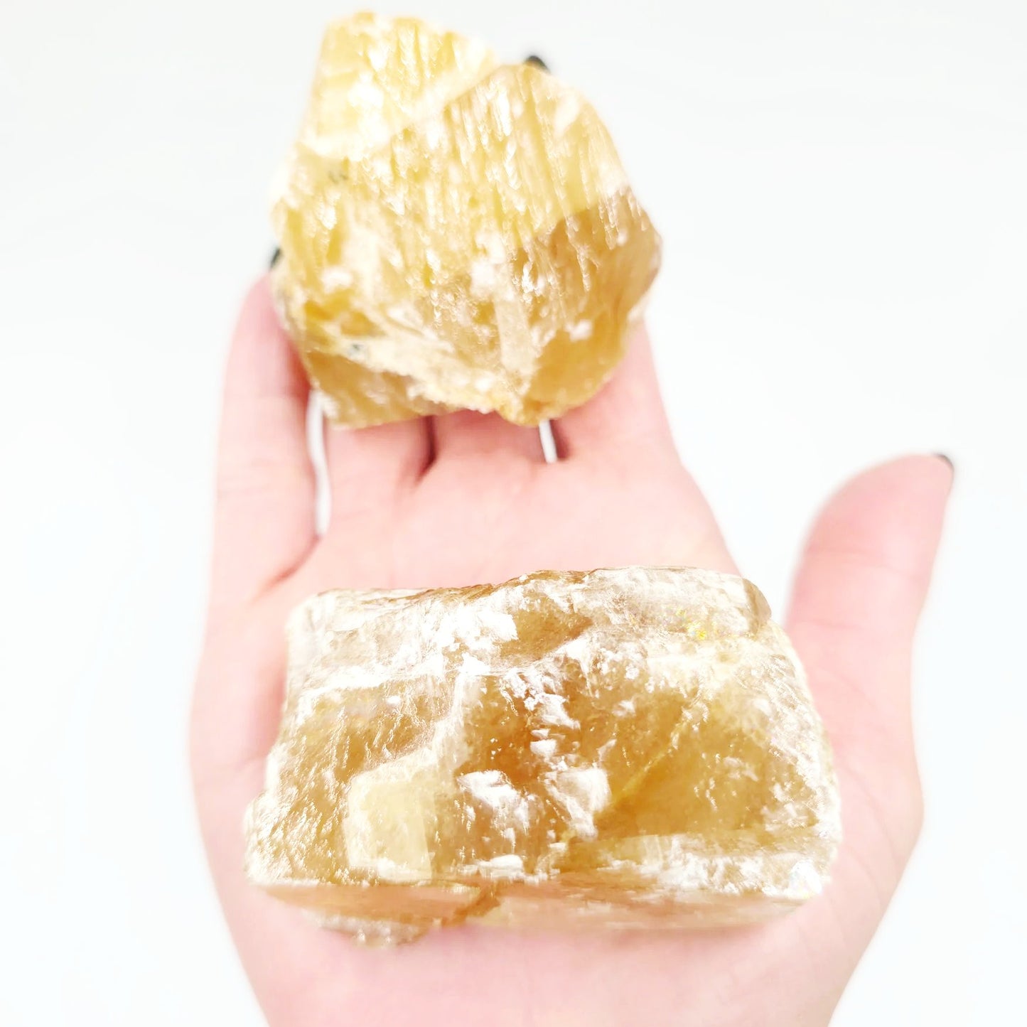 Honey Calcite Rough Stone "Large" - Elevated Metaphysical
