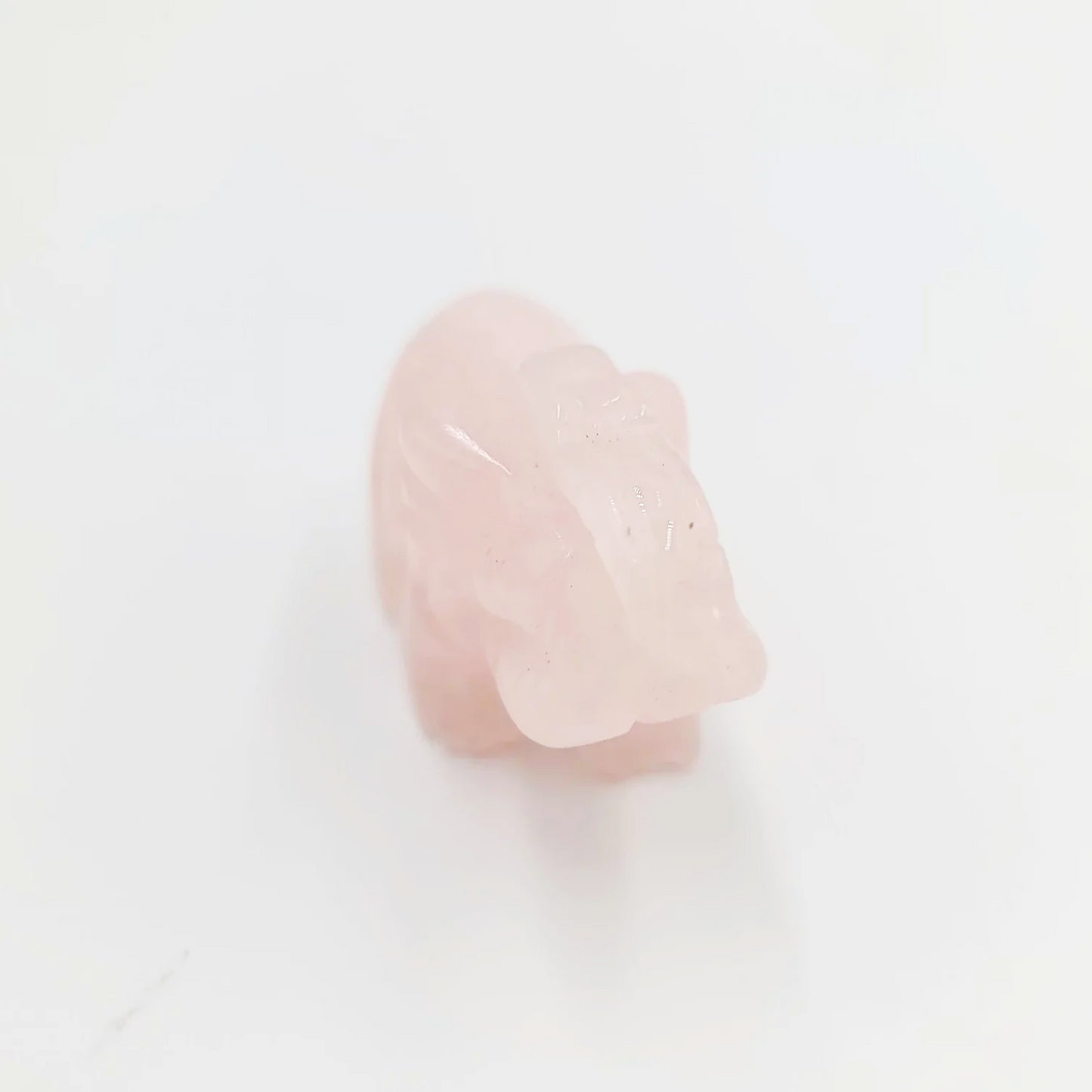 Rose Quartz Elephant Figurine 2" 50mm - Elevated Metaphysical