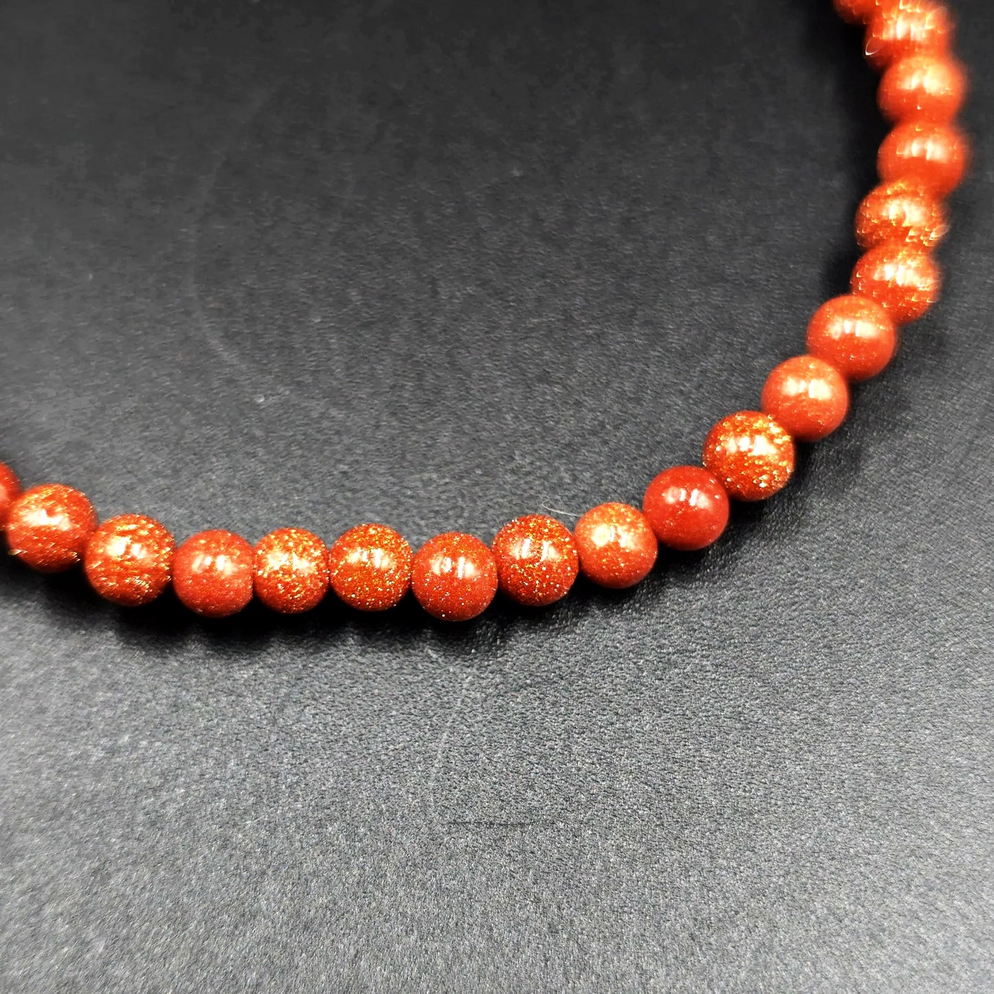 Goldstone Bead Bracelet 4mm Gold Sandstone - Elevated Metaphysical