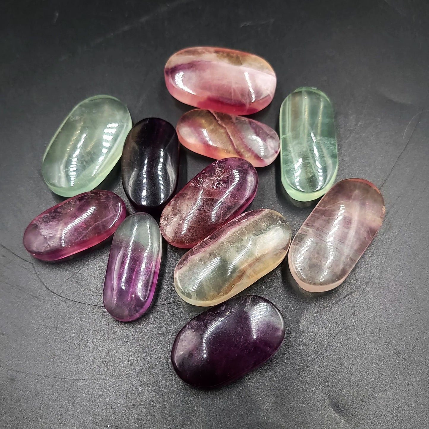 Rainbow Fluorite Palm Stone