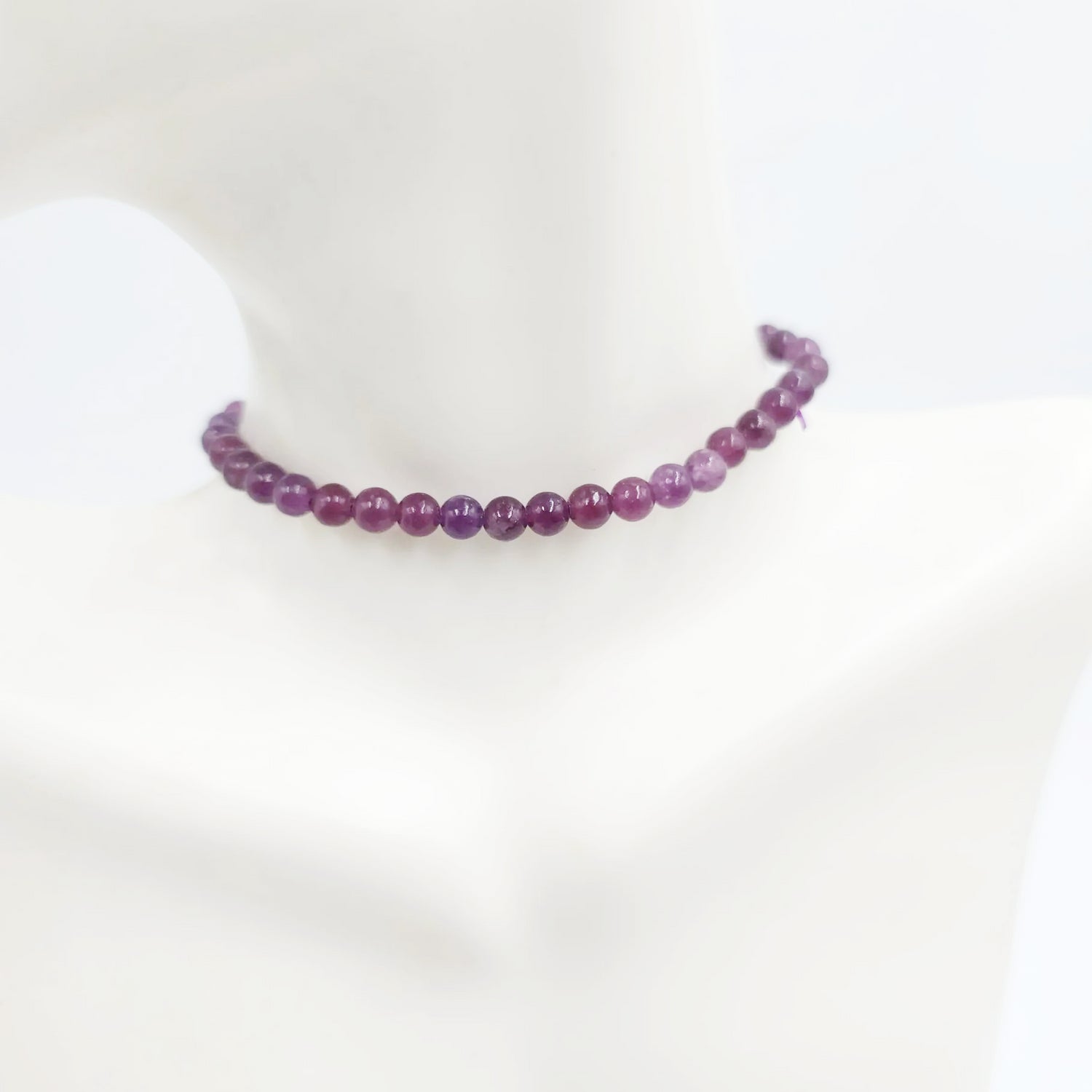 Lepidolite Bead Bracelet 4mm - Elevated Metaphysical