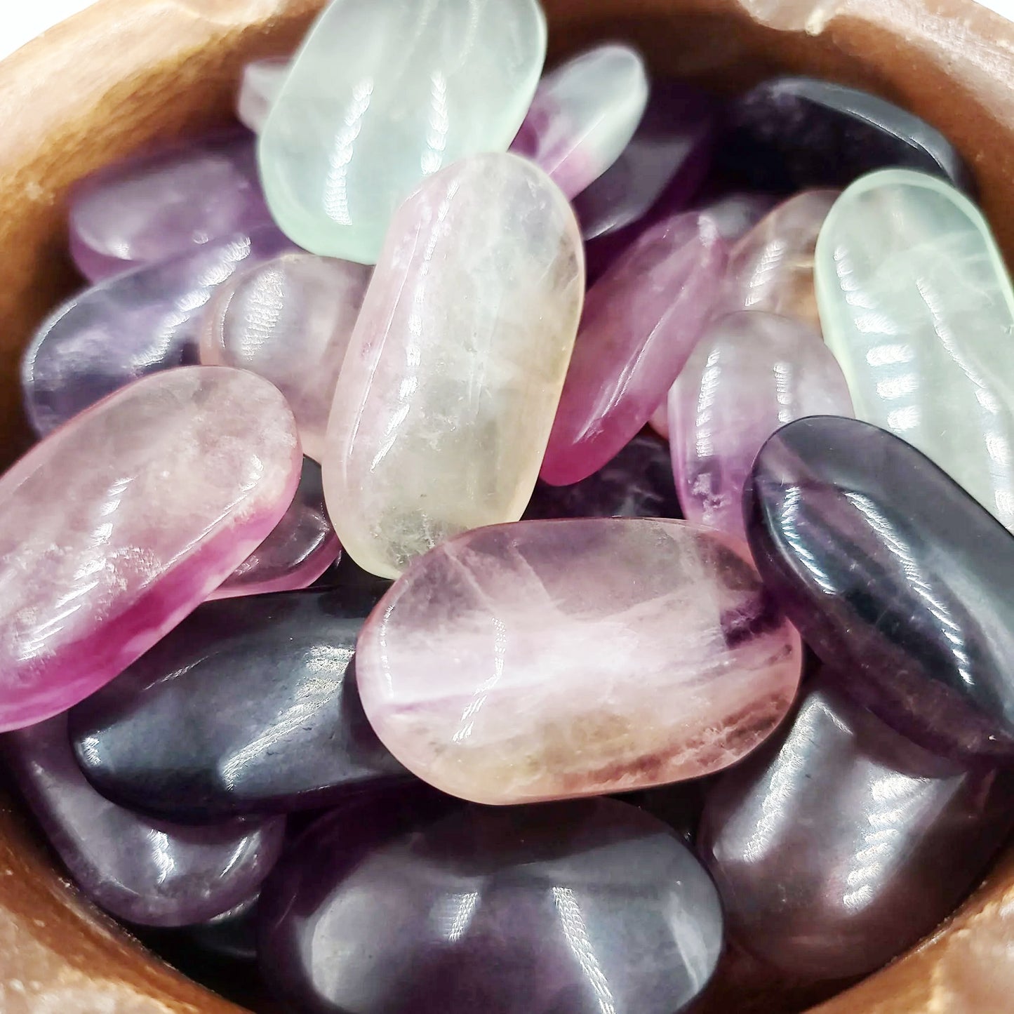 Rainbow Fluorite Palm Stone