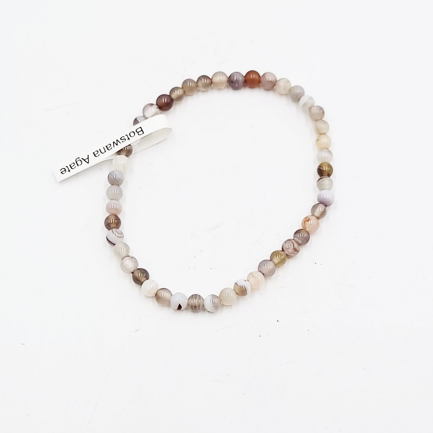 Botswana Agate Bracelet 4mm Bead Bracelet