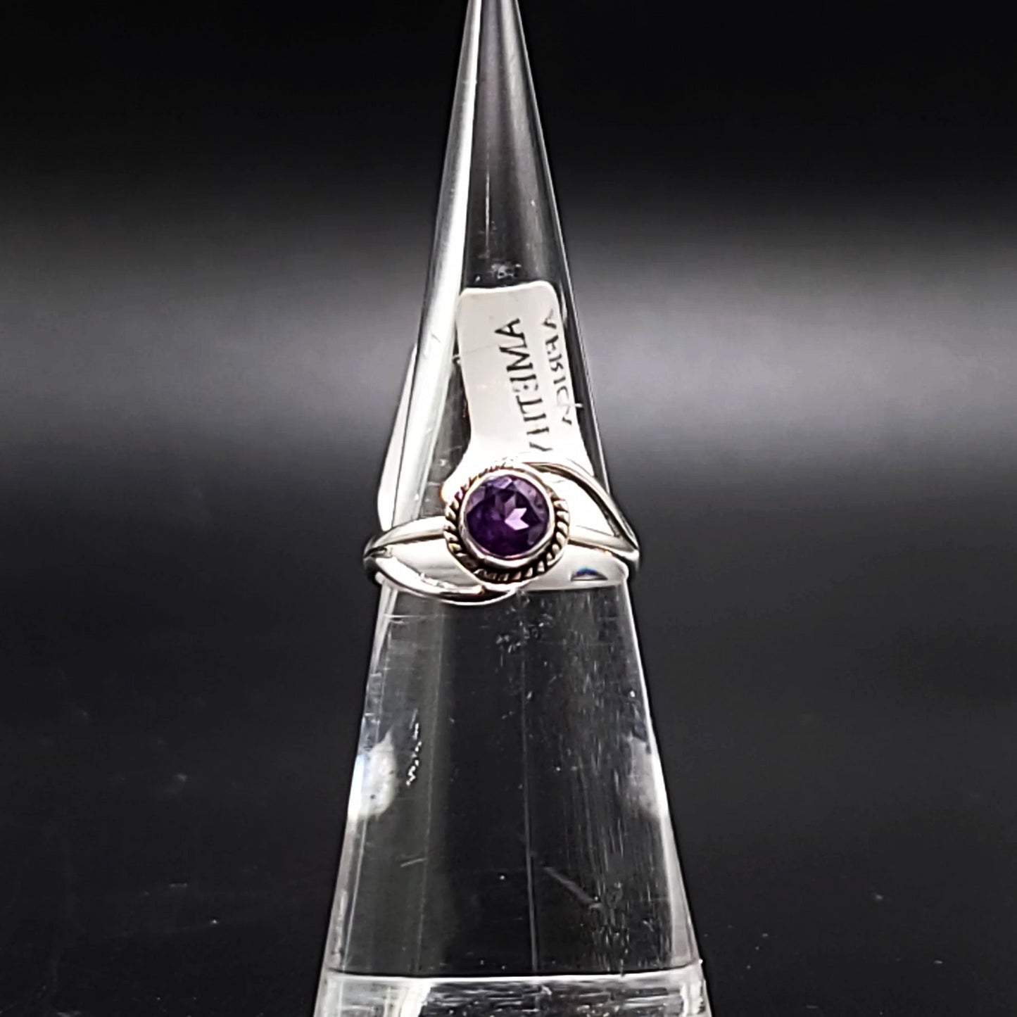 Amethyst Infinity Ring Sterling Silver Size 5
