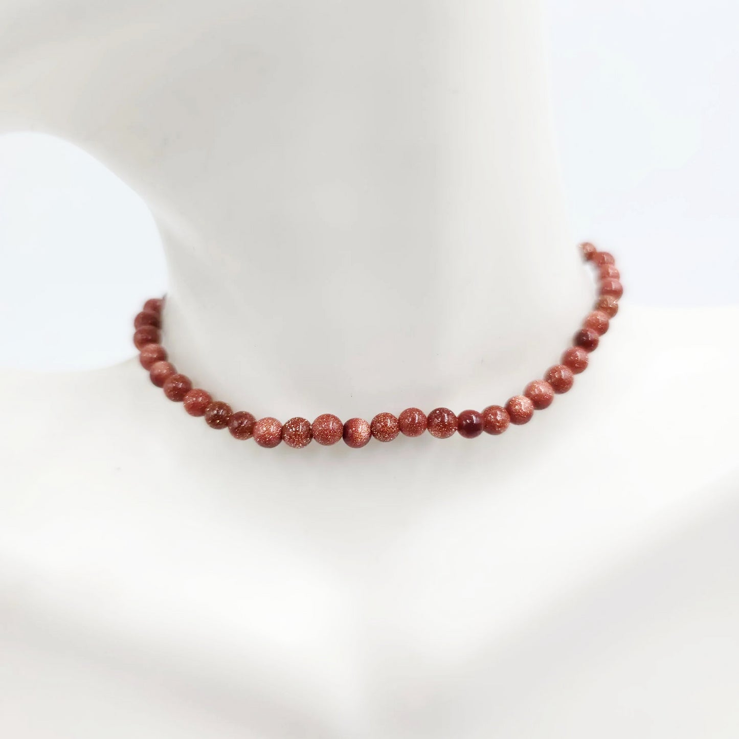 Goldstone Bead Bracelet 4mm Gold Sandstone - Elevated Metaphysical