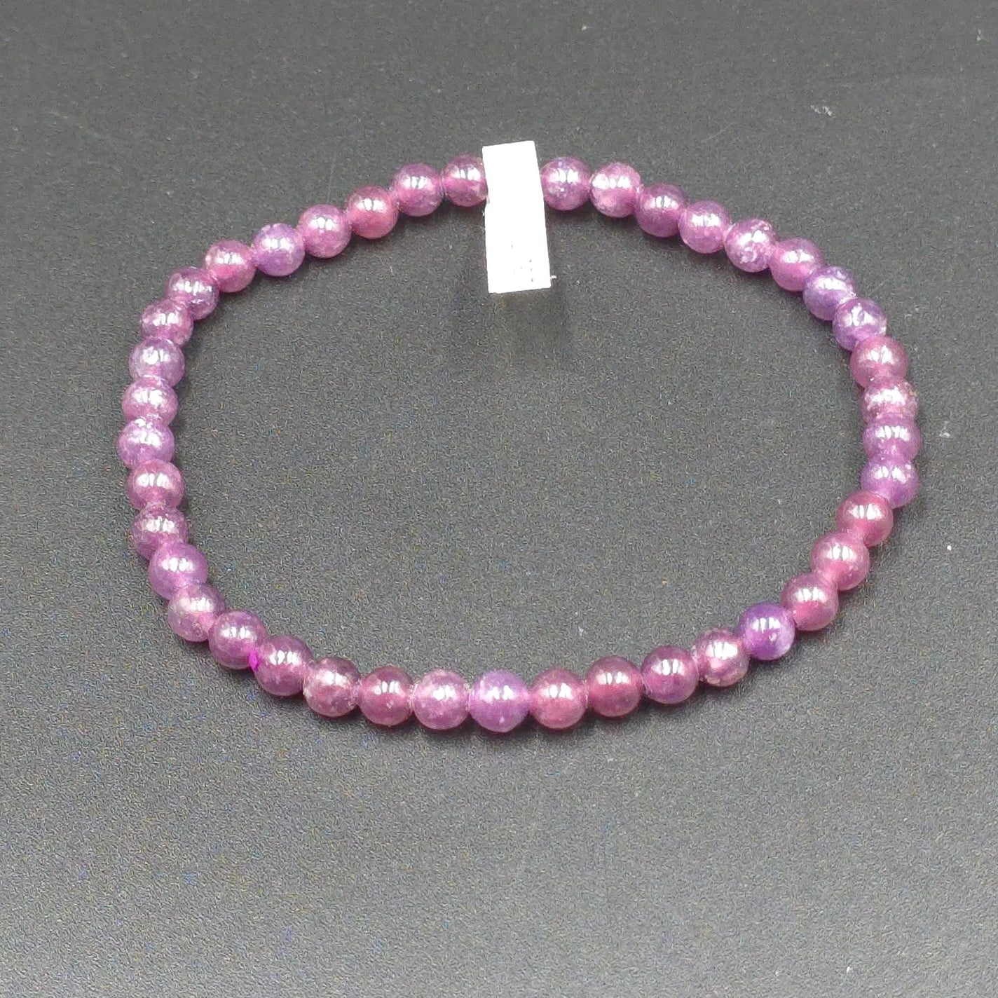 Lepidolite Bead Bracelet 4mm - Elevated Metaphysical