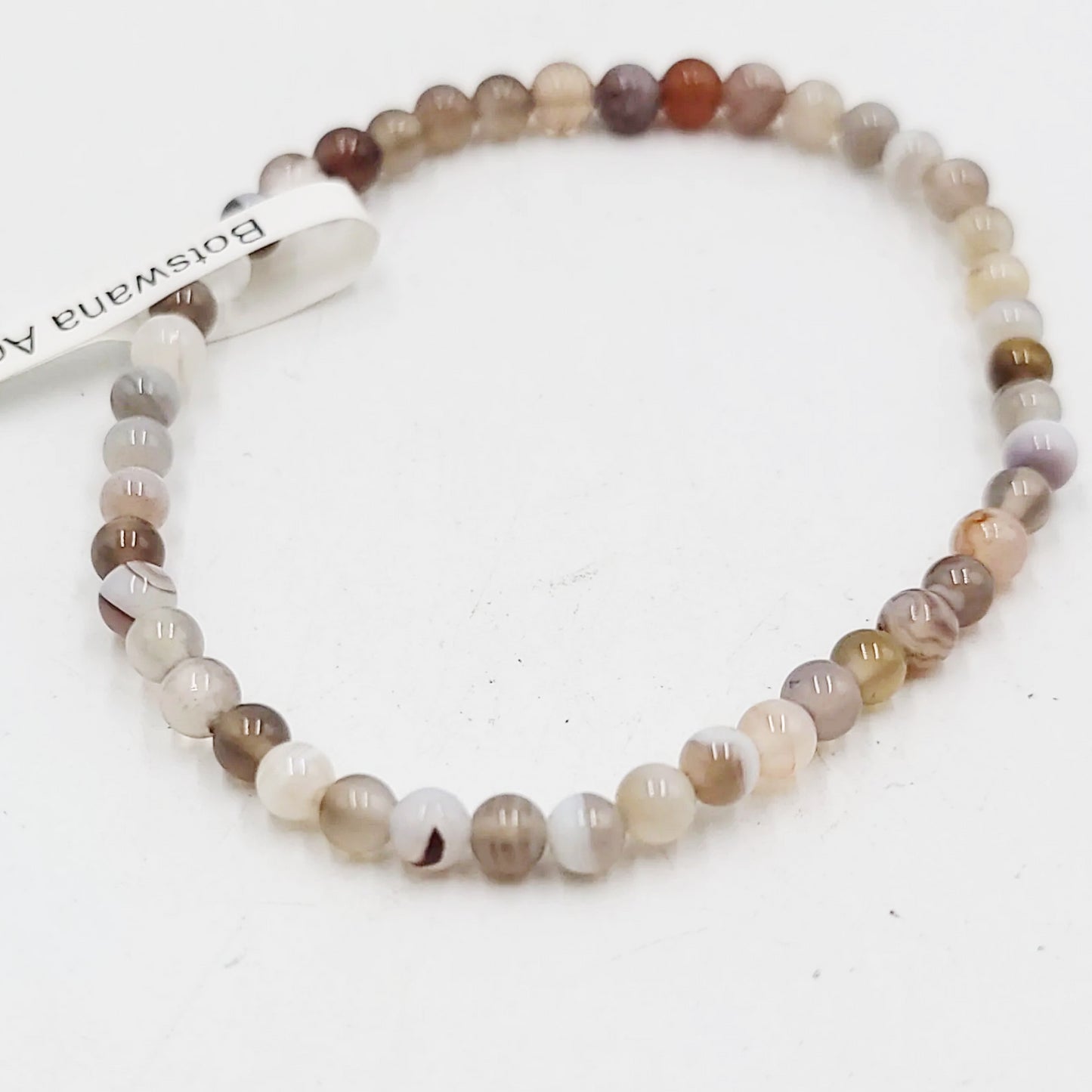 Botswana Agate Bracelet 4mm Bead Bracelet