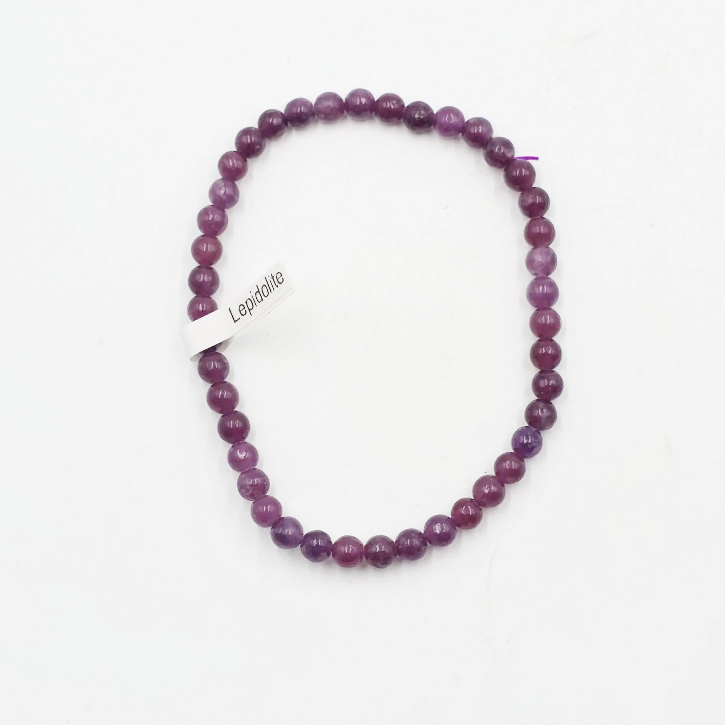 Lepidolite Bead Bracelet 4mm - Elevated Metaphysical