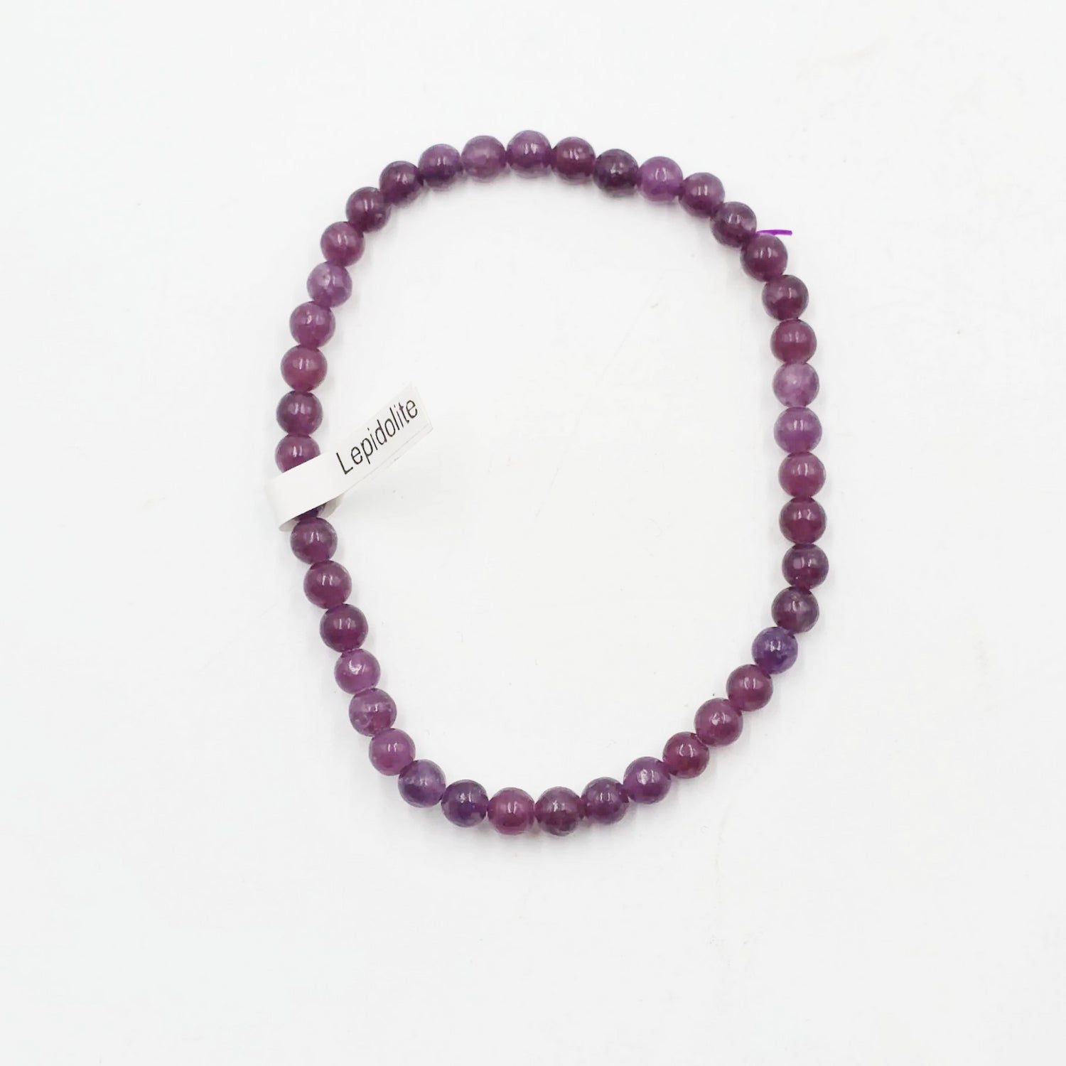 Lepidolite Bead Bracelet 4mm - Elevated Metaphysical