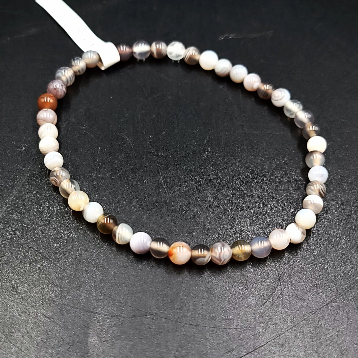 Botswana Agate Bracelet 4mm Bead Bracelet