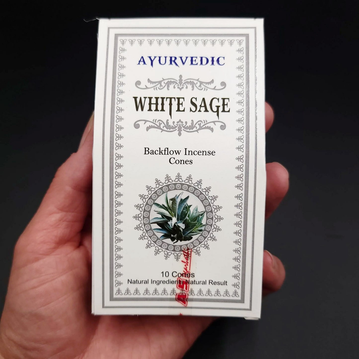 Ayurvedic White Sage Backflow Incense Cones 10 Pack - Elevated Metaphysical
