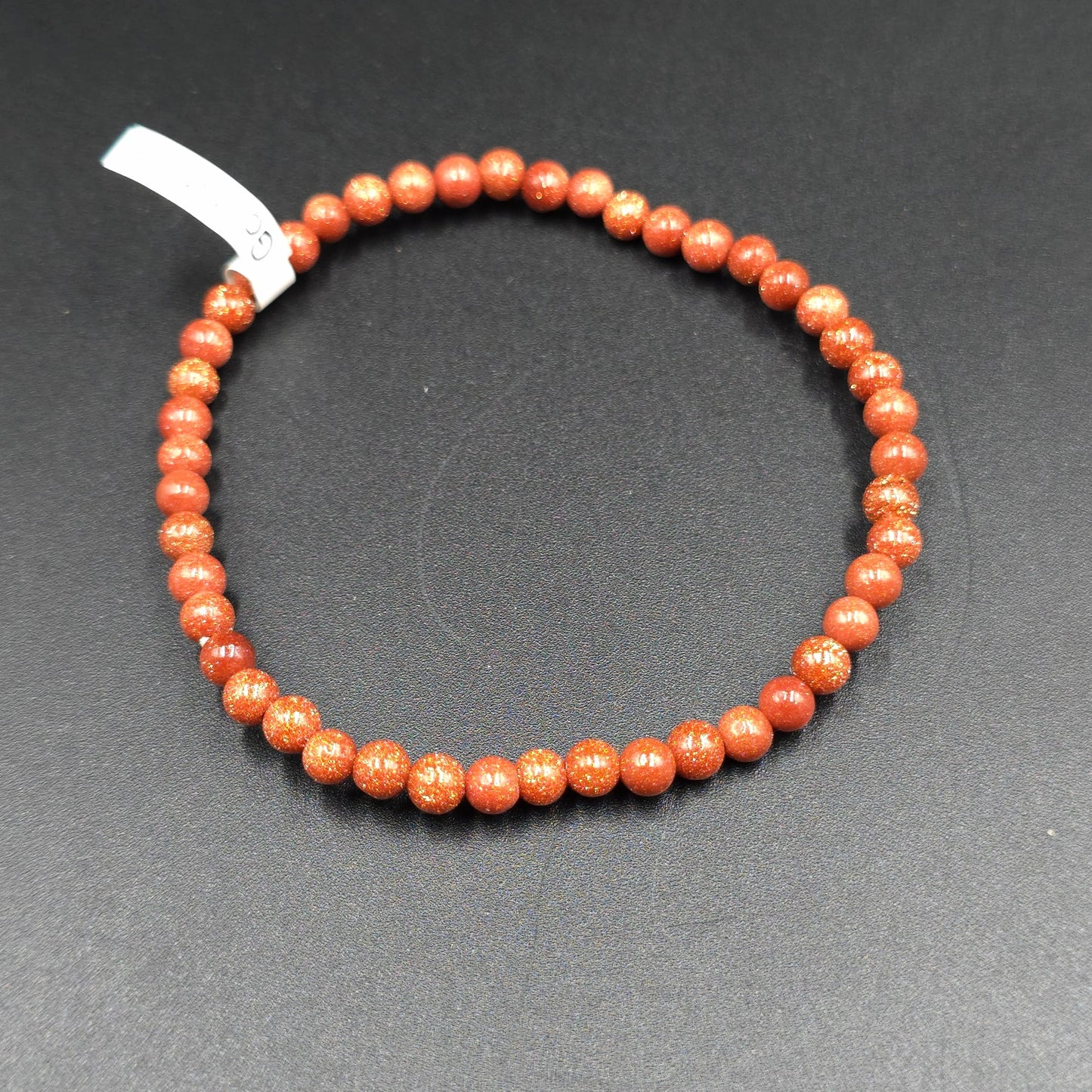 Goldstone Bead Bracelet 4mm Gold Sandstone - Elevated Metaphysical