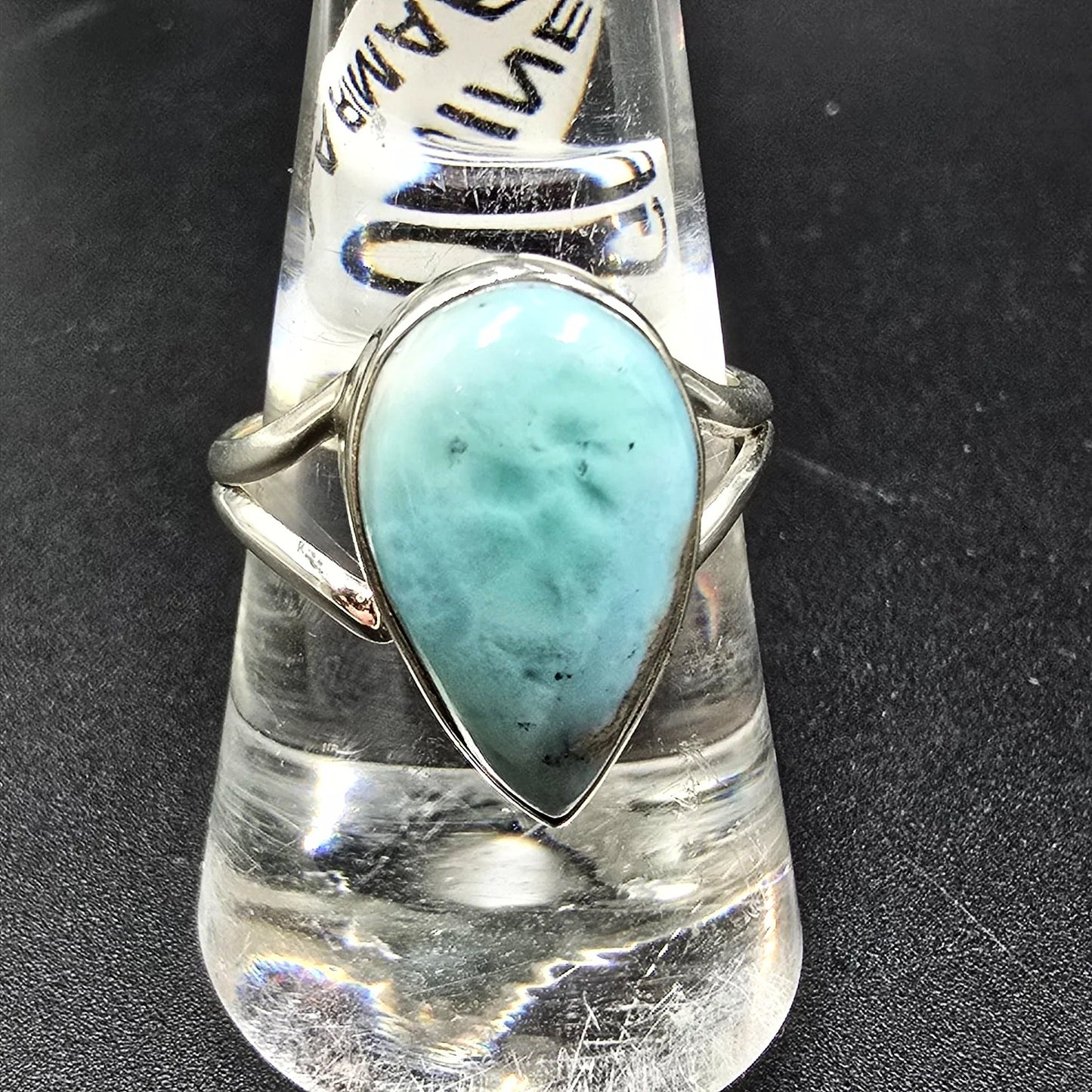 Larimar Ring Sterling Silver Size 9