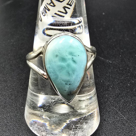 Larimar Ring Sterling Silver Size 9
