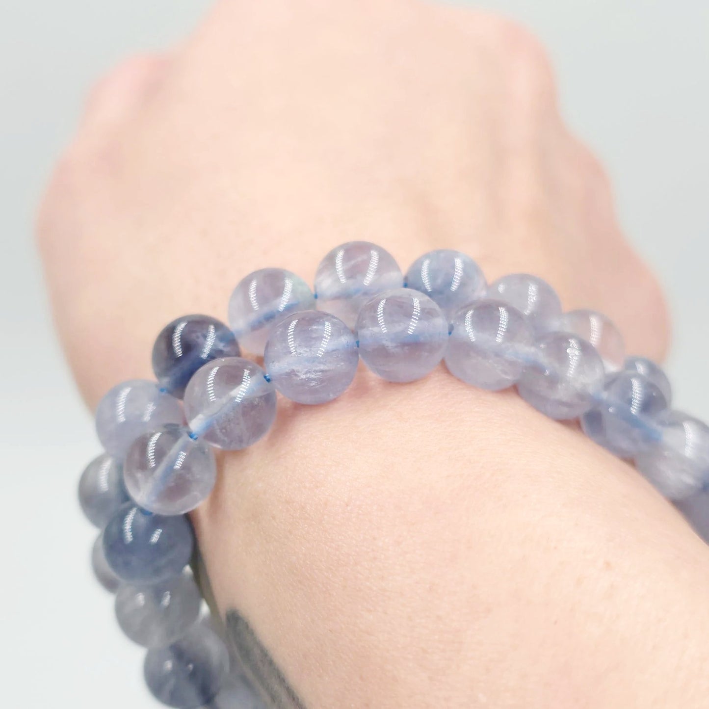 Blue Fluorite Bead Bracelet 8mm - Elevated Metaphysical