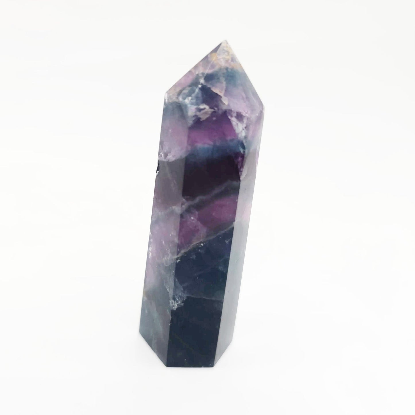 Fluorite Tower Rainbow Fluorite Point 3 1/4" 85mm - Elevated Metaphysical