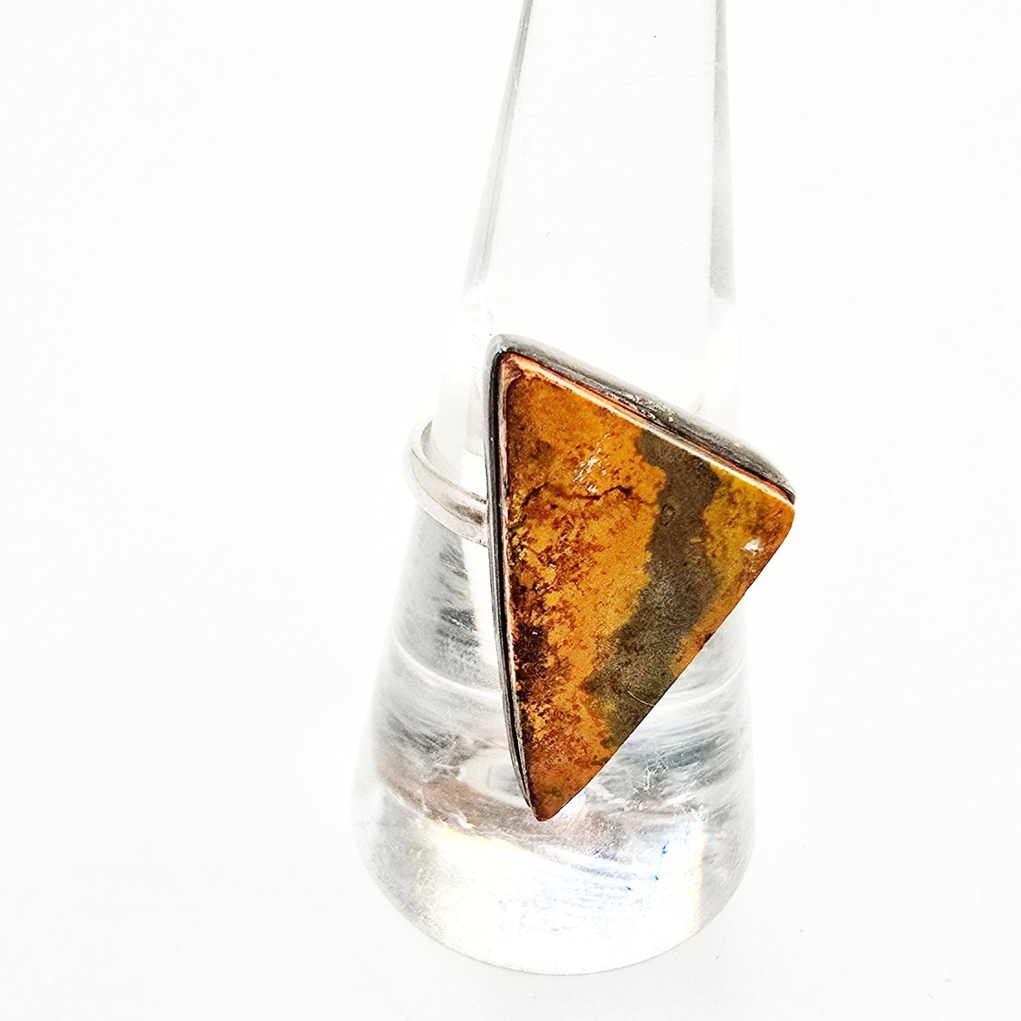 Bumblebee Jasper Ring Sterling Silver Size 8 - Elevated Metaphysical