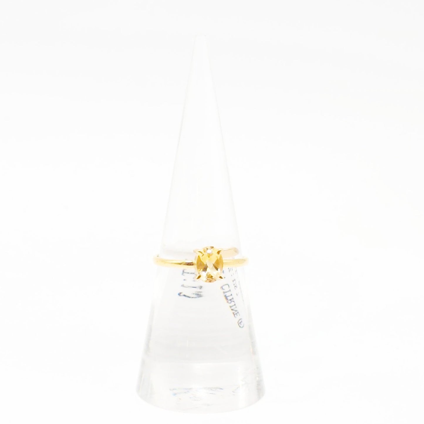 Citrine Ring .75ct Gold Vermeil Sterling Silver Solitaire Size 7 - Elevated Metaphysical