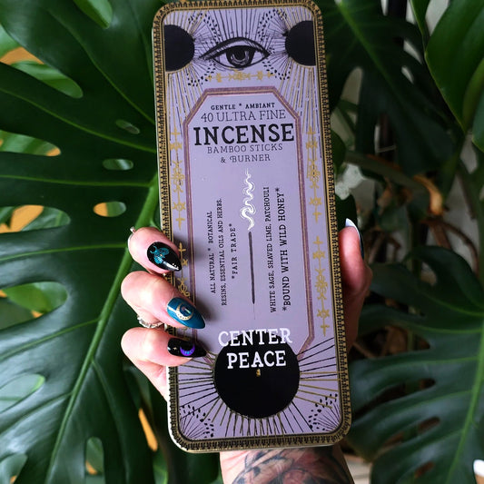 Center Peace 40 Premium Incense Sticks & Burner Set