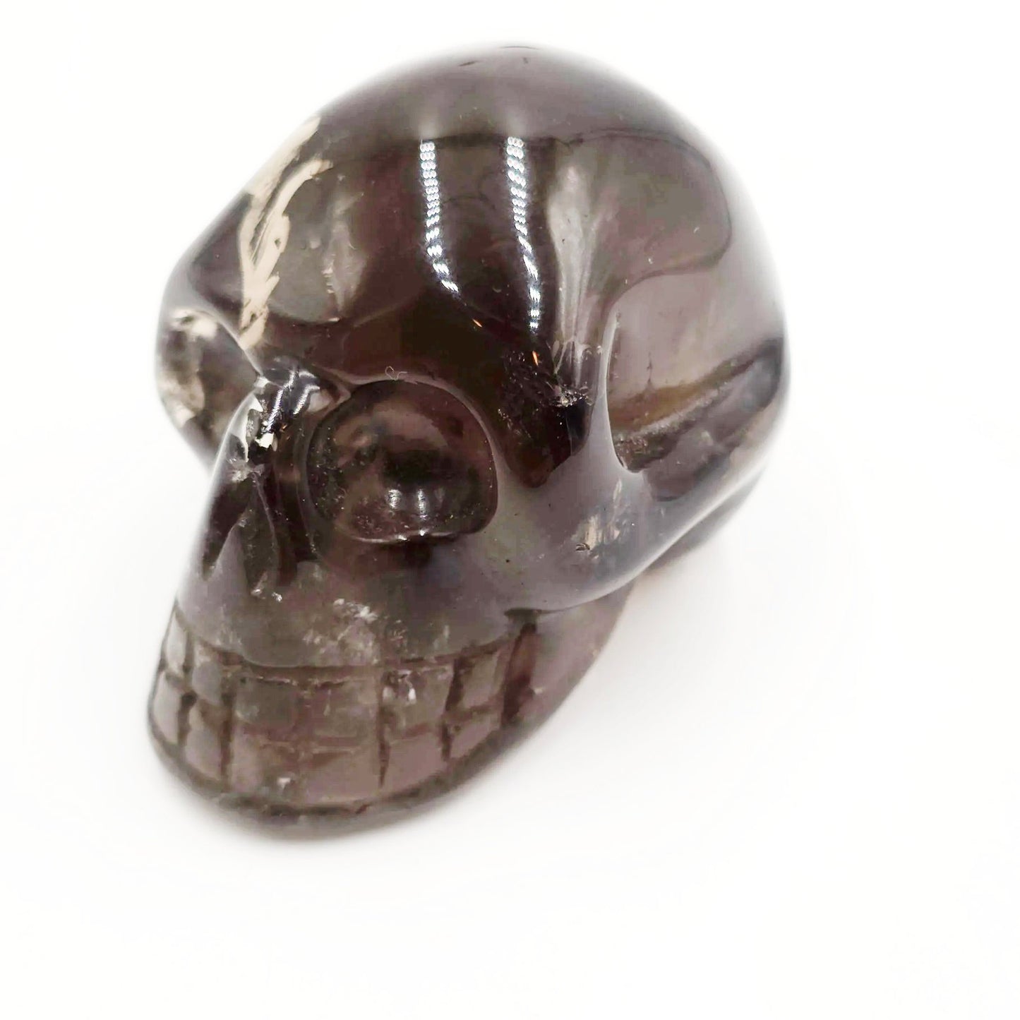 Smoky Quartz Skull Stone 2.3" 59mm - Elevated Metaphysical
