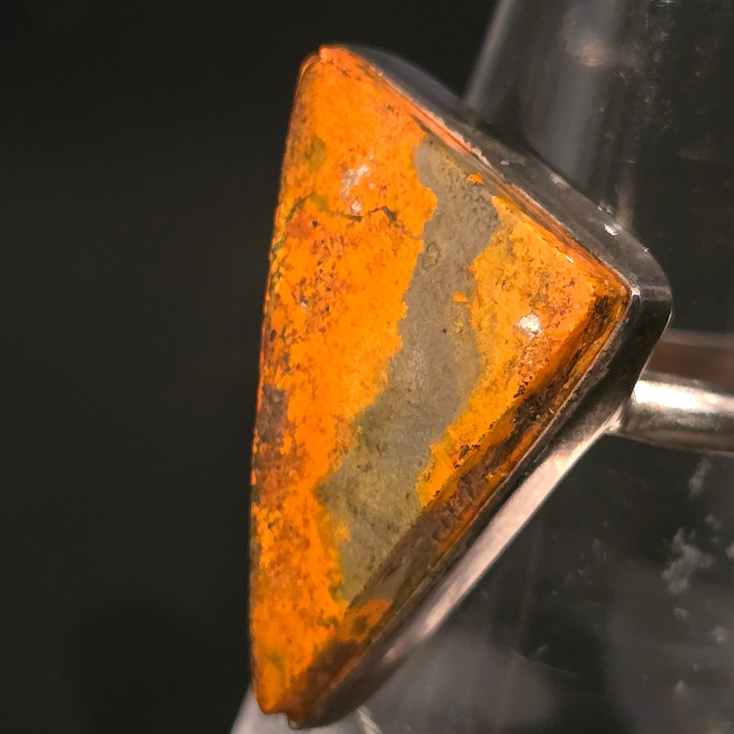Bumblebee Jasper Ring Sterling Silver Size 8 - Elevated Metaphysical