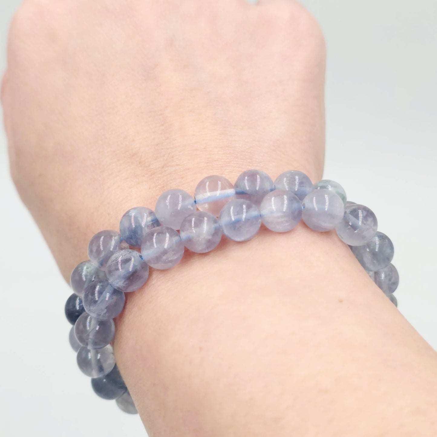 Blue Fluorite Bead Bracelet 8mm - Elevated Metaphysical